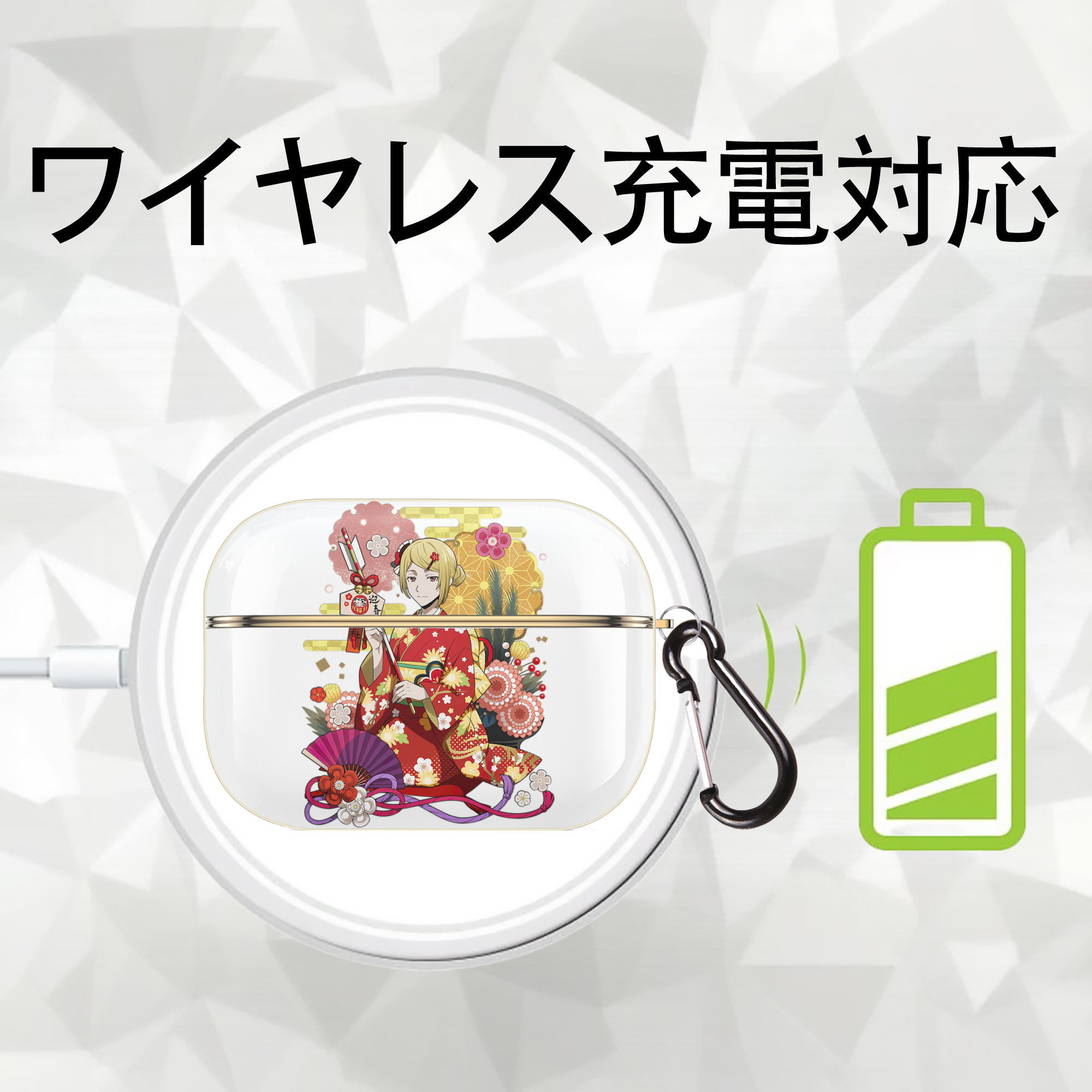 文豪ストレイドッグス Bungo Stray Dogs 【AirPods Pro用】ハードシェル保護ケース｜耐衝撃・防指紋・カラビナ付き商品仕様
