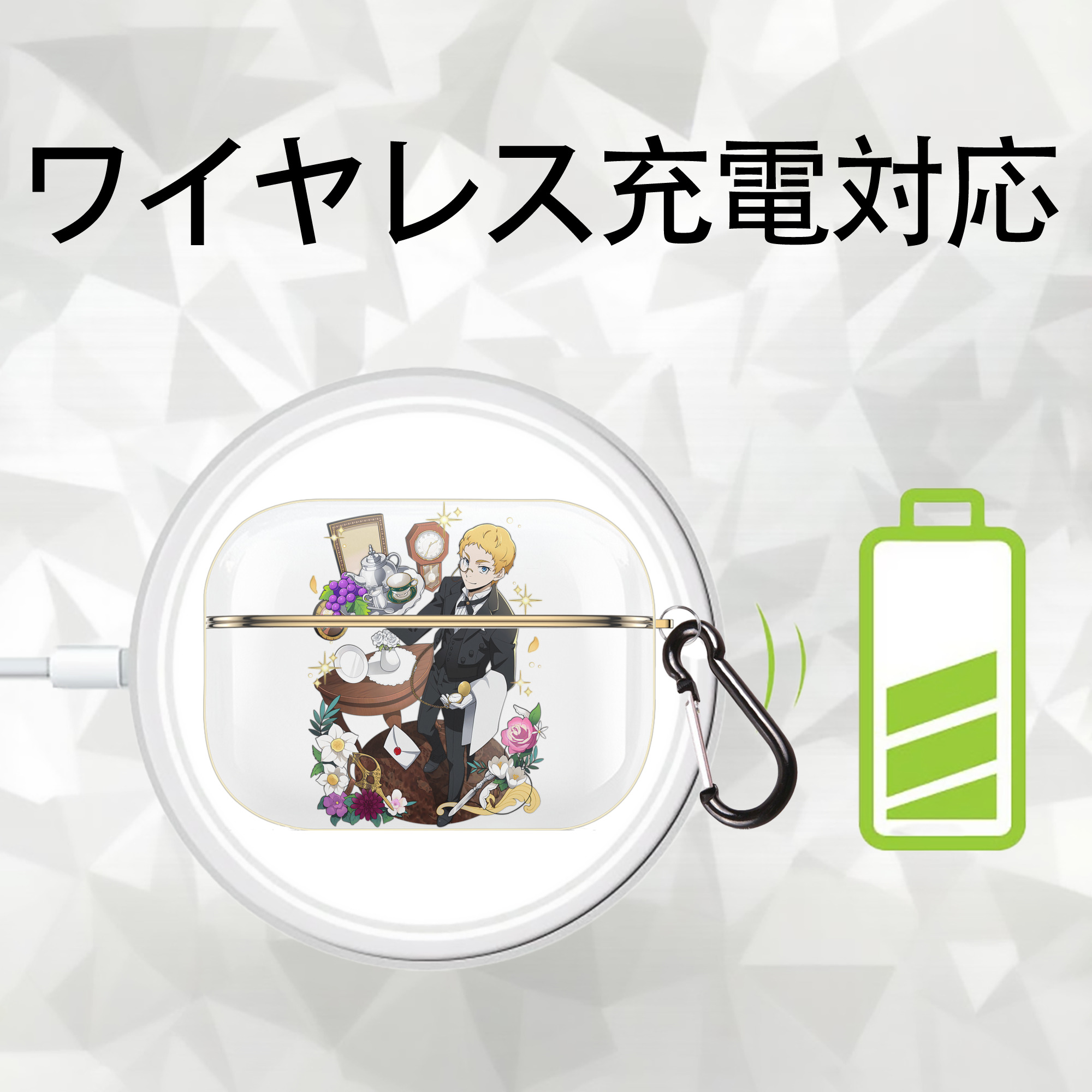 文豪ストレイドッグス Bungo Stray Dogs 【AirPods Pro用】ハードシェル保護ケース｜耐衝撃・防指紋・カラビナ付き商品仕様