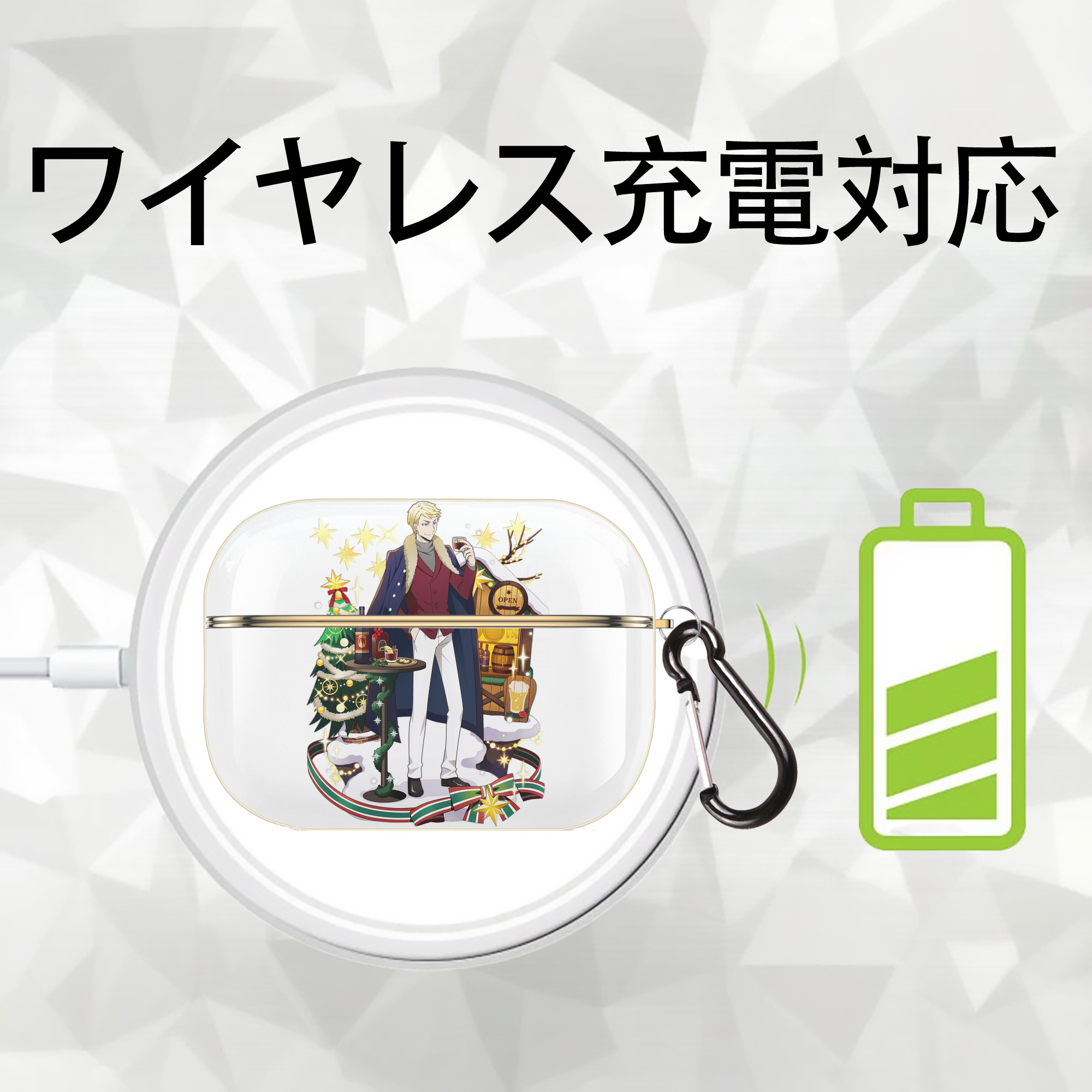 文豪ストレイドッグス Bungo Stray Dogs 【AirPods Pro用】ハードシェル保護ケース｜耐衝撃・防指紋・カラビナ付き商品仕様