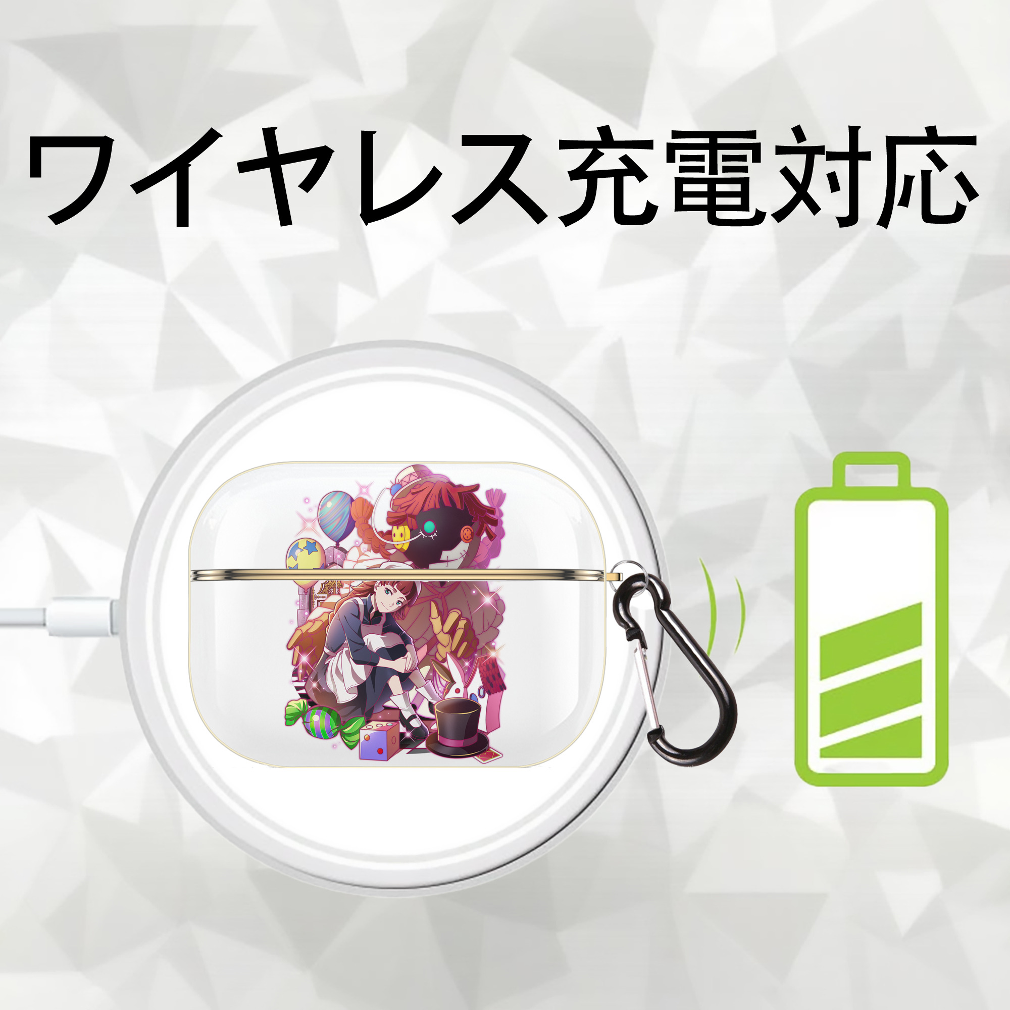 文豪ストレイドッグス Bungo Stray Dogs 【AirPods Pro用】ハードシェル保護ケース｜耐衝撃・防指紋・カラビナ付き商品仕様