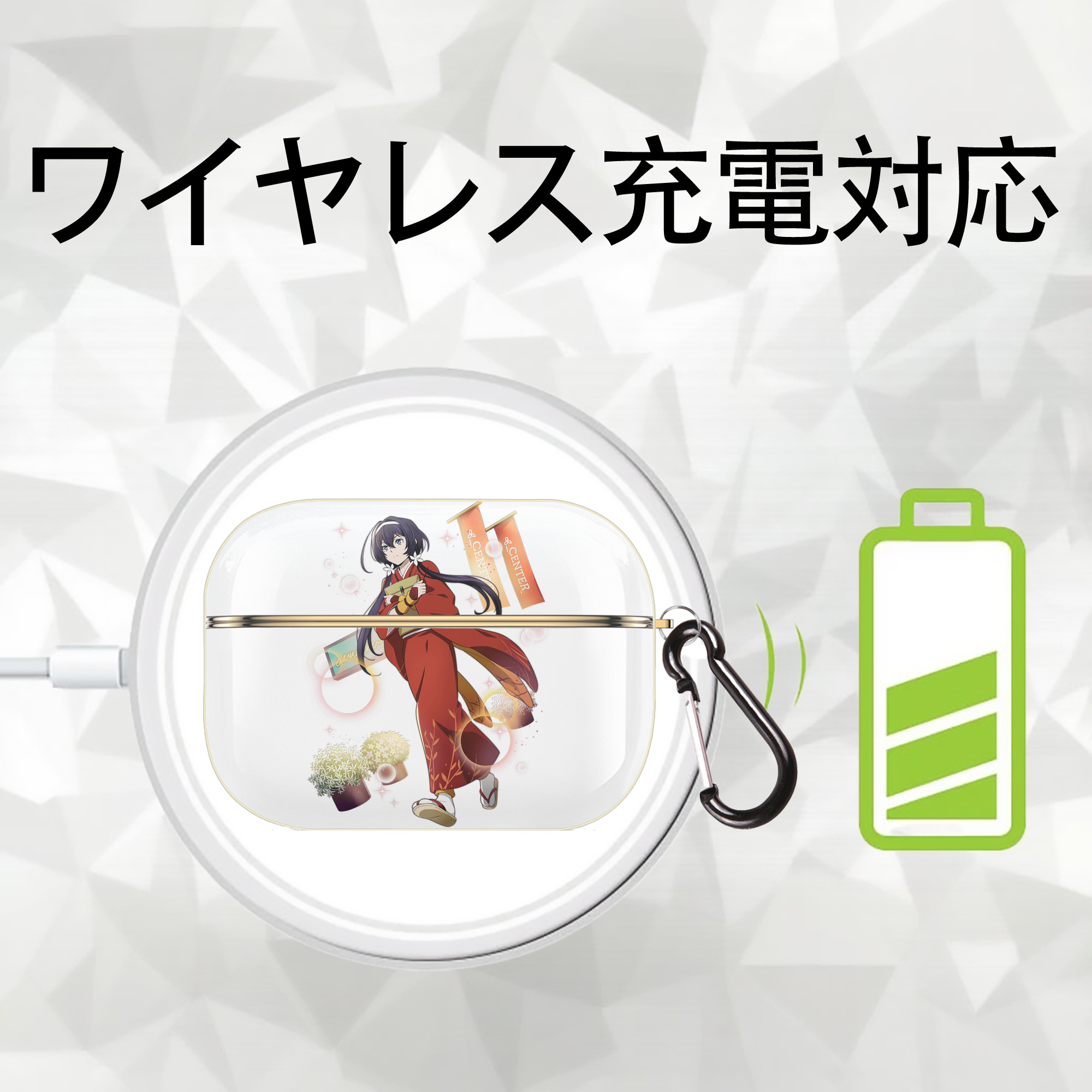 文豪ストレイドッグス Bungo Stray Dogs 【AirPods Pro用】ハードシェル保護ケース｜耐衝撃・防指紋・カラビナ付き商品仕様