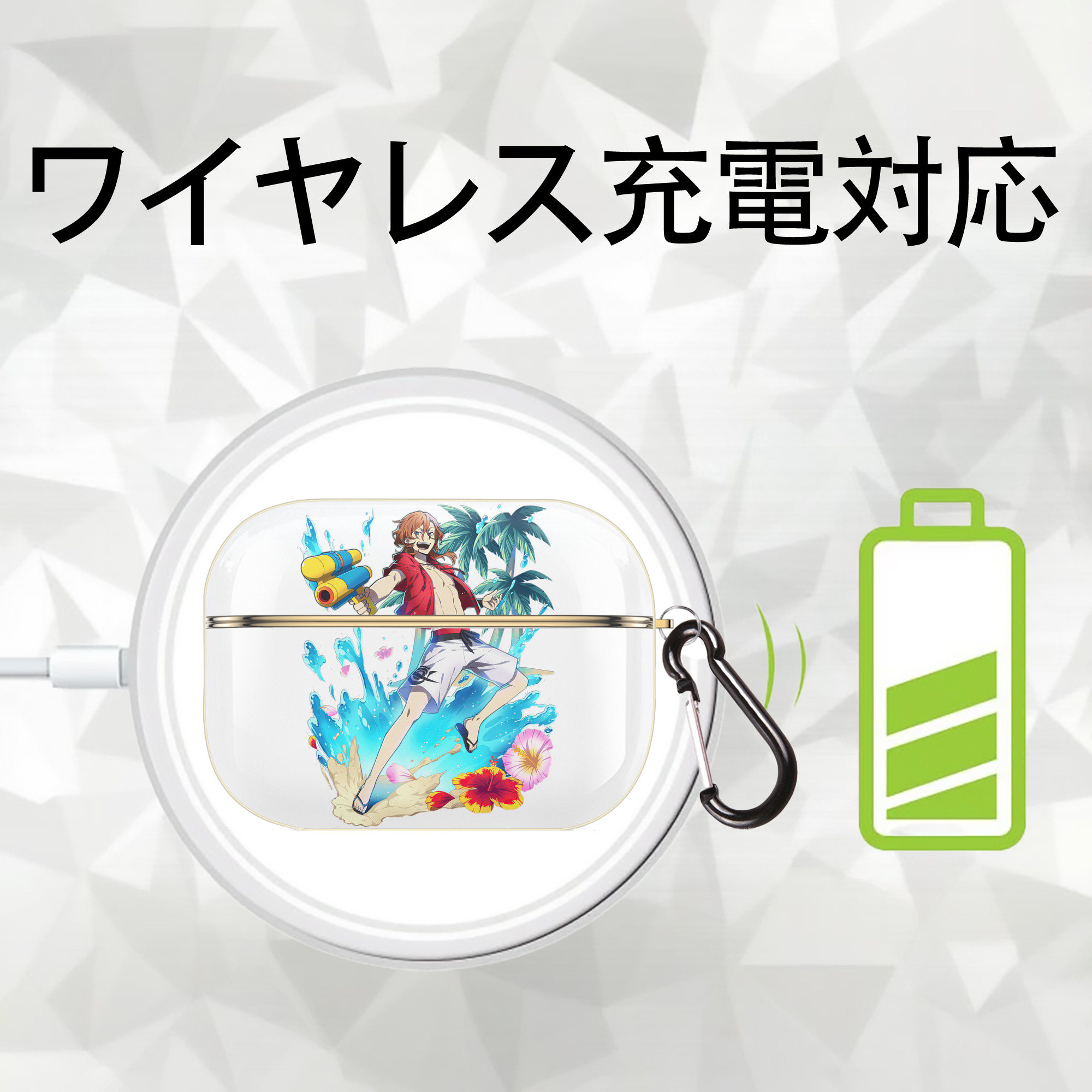 文豪ストレイドッグス Bungo Stray Dogs 【AirPods Pro用】ハードシェル保護ケース｜耐衝撃・防指紋・カラビナ付き商品仕様