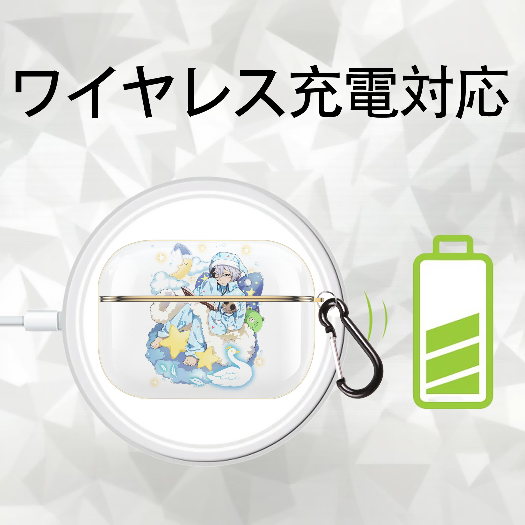 文豪ストレイドッグス Bungo Stray Dogs 【AirPods Pro用】ハードシェル保護ケース｜耐衝撃・防指紋・カラビナ付き商品仕様