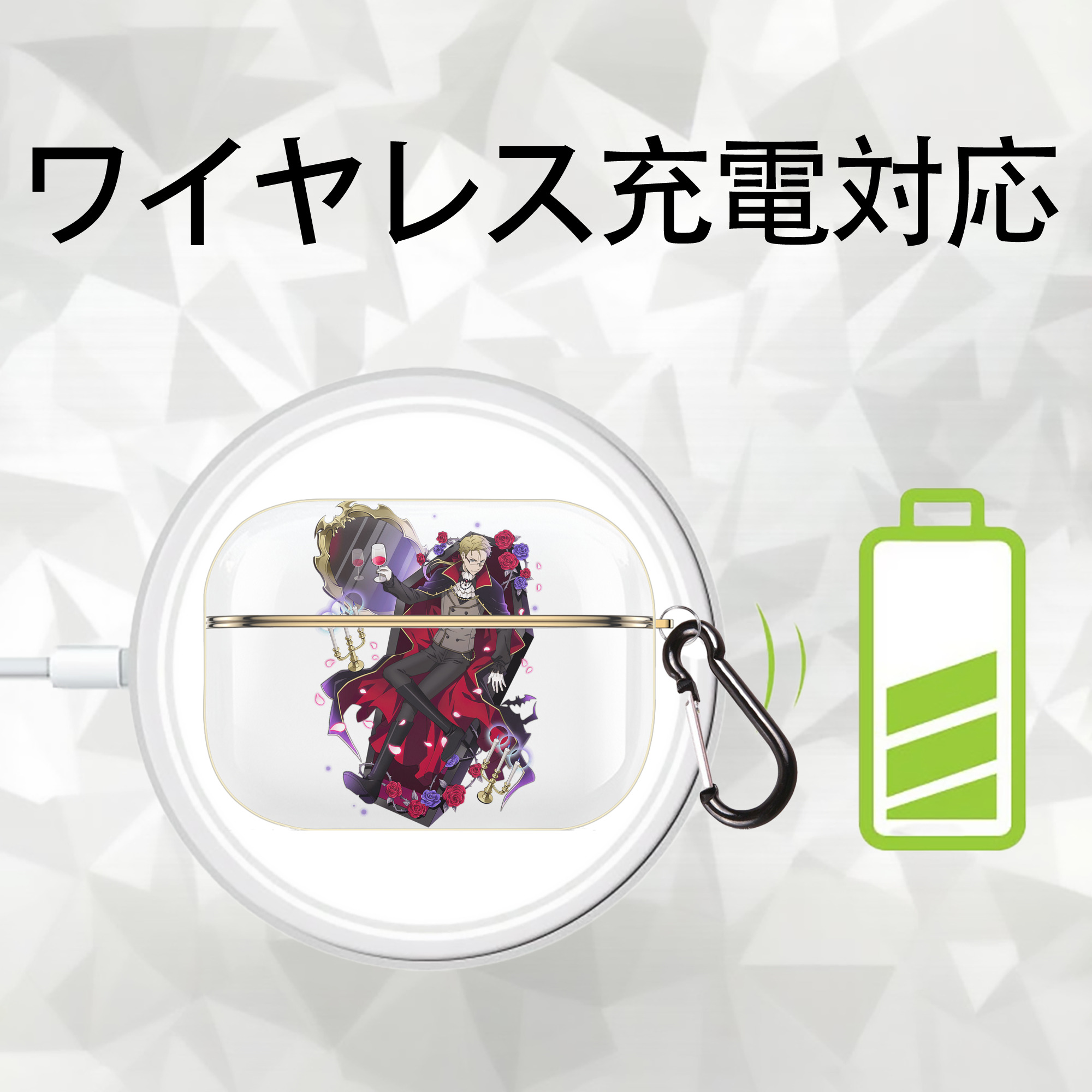 文豪ストレイドッグス Bungo Stray Dogs 【AirPods Pro用】ハードシェル保護ケース｜耐衝撃・防指紋・カラビナ付き商品仕様
