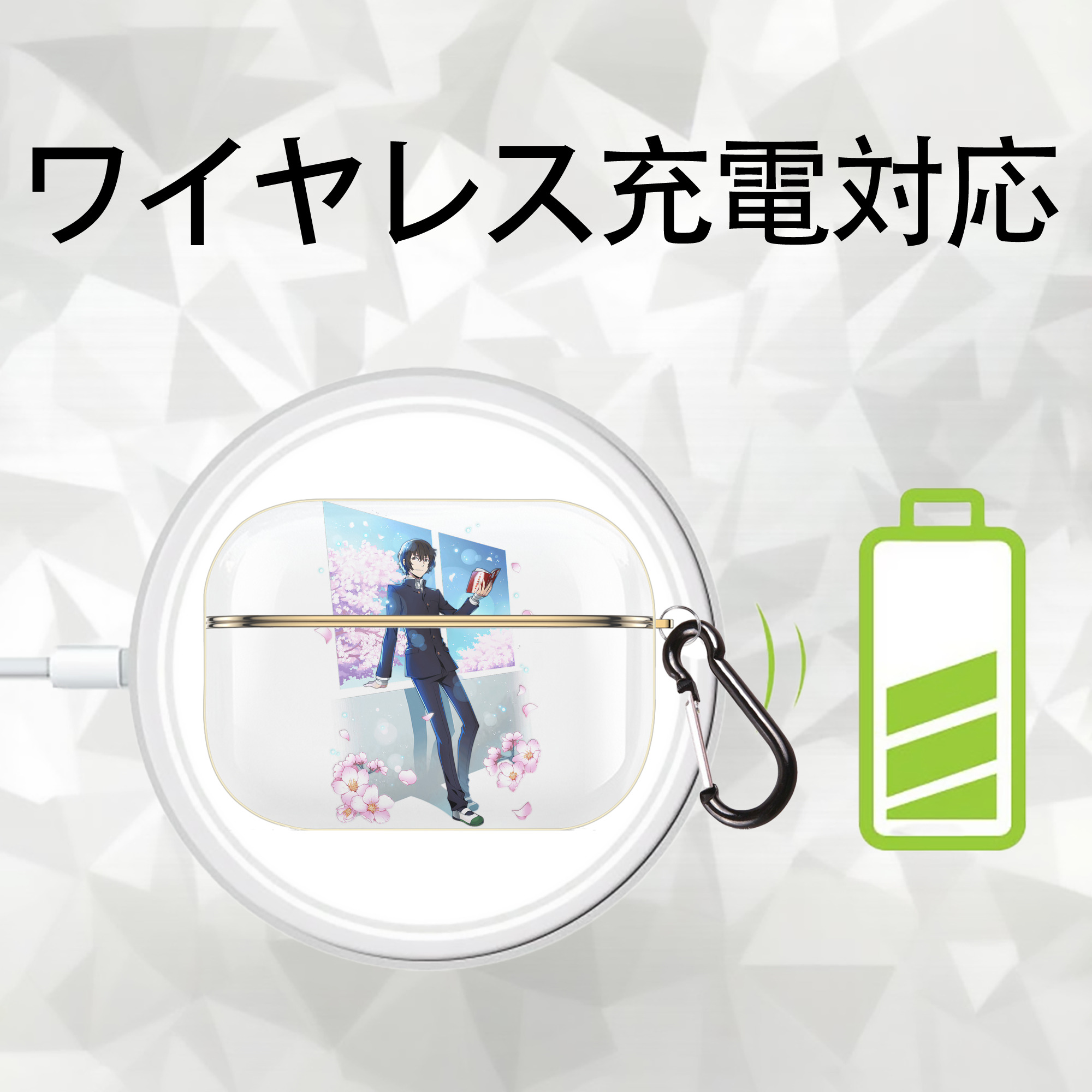 文豪ストレイドッグス Bungo Stray Dogs 【AirPods Pro用】ハードシェル保護ケース｜耐衝撃・防指紋・カラビナ付き商品仕様