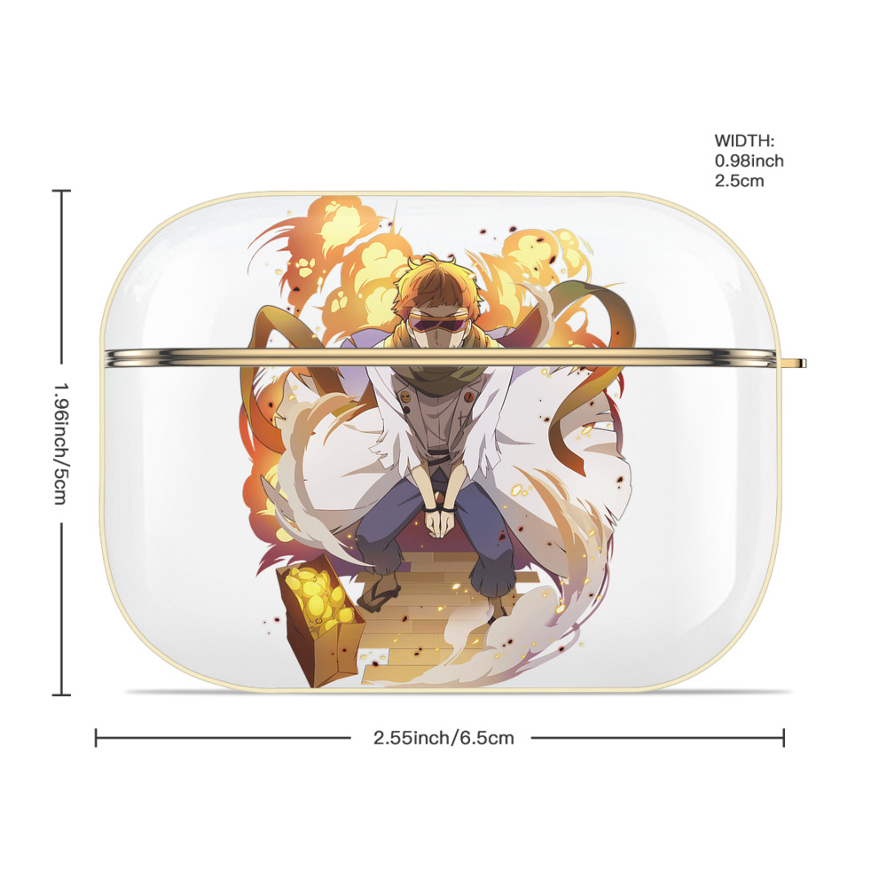 文豪ストレイドッグス Bungo Stray Dogs 【AirPods Pro用】ハードシェル保護ケース｜耐衝撃・防指紋・カラビナ付き商品仕様