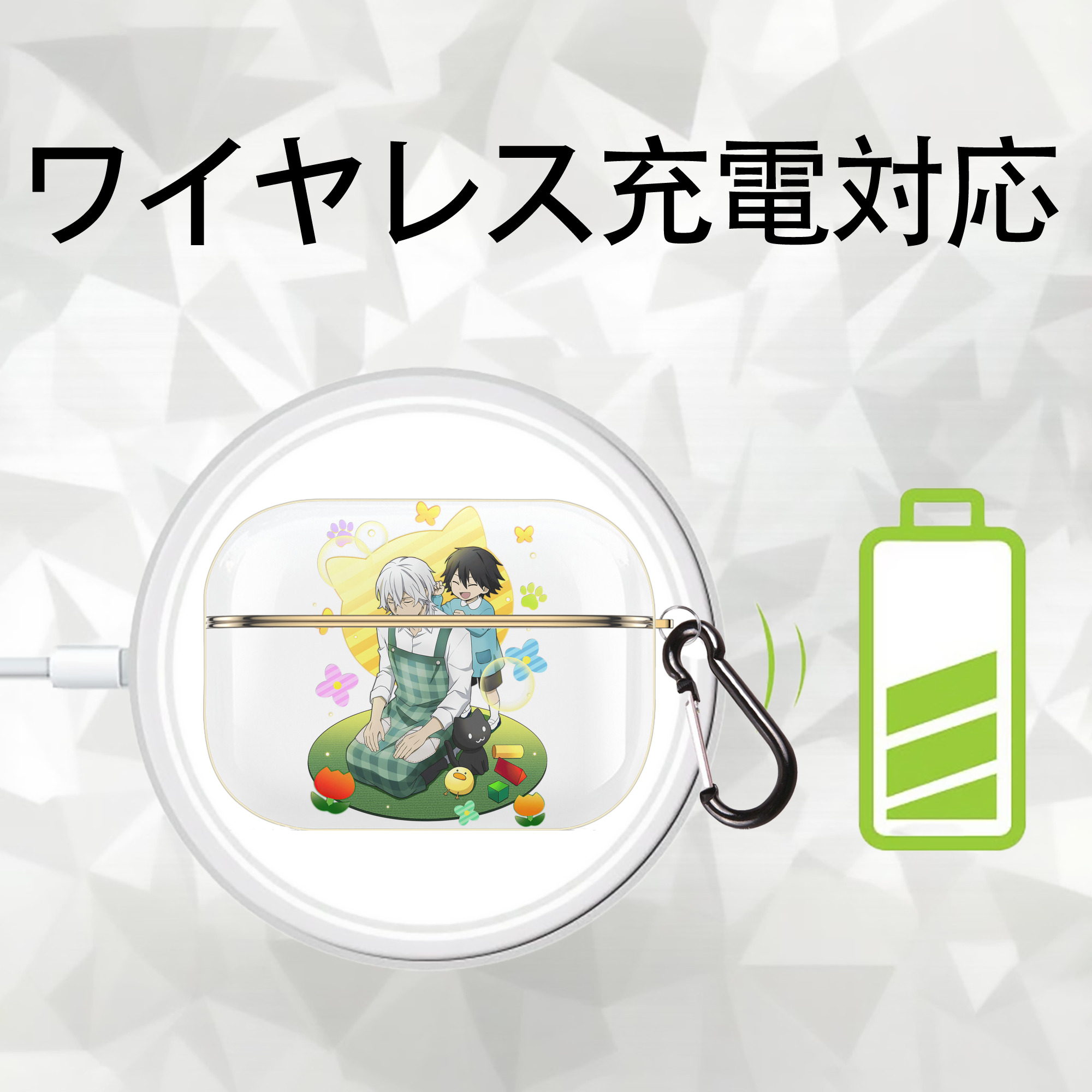 文豪ストレイドッグス Bungo Stray Dogs 【AirPods Pro用】ハードシェル保護ケース｜耐衝撃・防指紋・カラビナ付き商品仕様