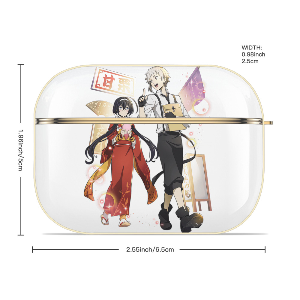 文豪ストレイドッグス Bungo Stray Dogs 【AirPods Pro用】ハードシェル保護ケース｜耐衝撃・防指紋・カラビナ付き商品仕様