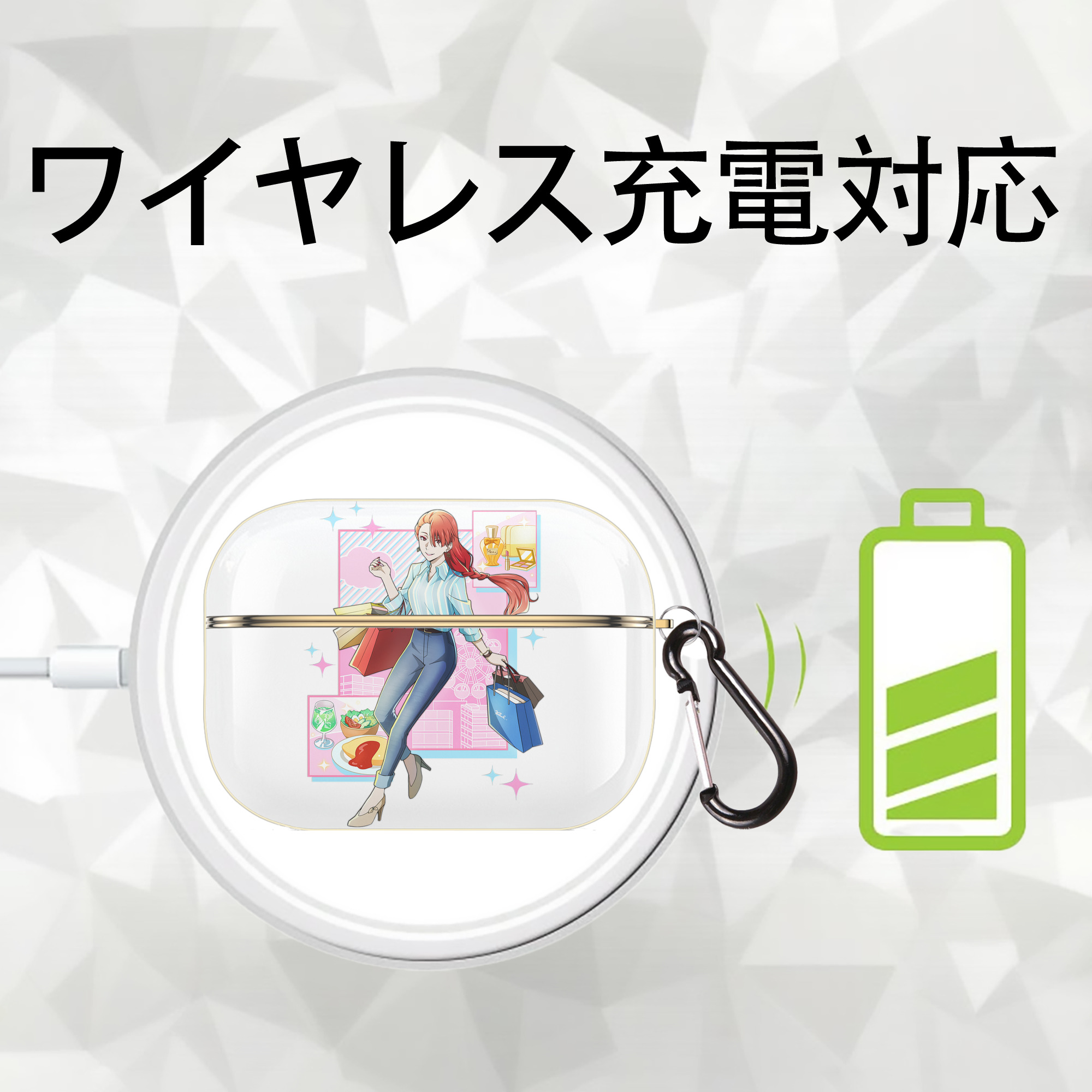 文豪ストレイドッグス Bungo Stray Dogs 【AirPods Pro用】ハードシェル保護ケース｜耐衝撃・防指紋・カラビナ付き商品仕様