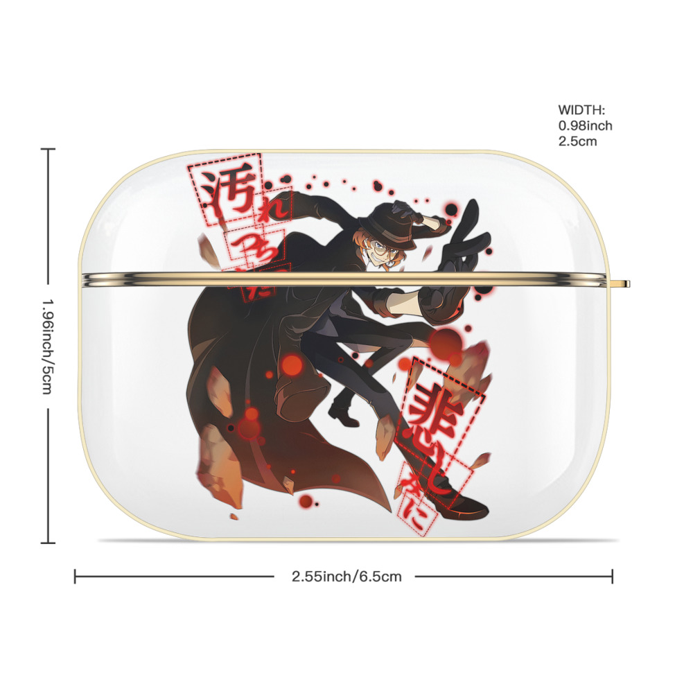 文豪ストレイドッグス Bungo Stray Dogs 【AirPods Pro用】ハードシェル保護ケース｜耐衝撃・防指紋・カラビナ付き商品仕様