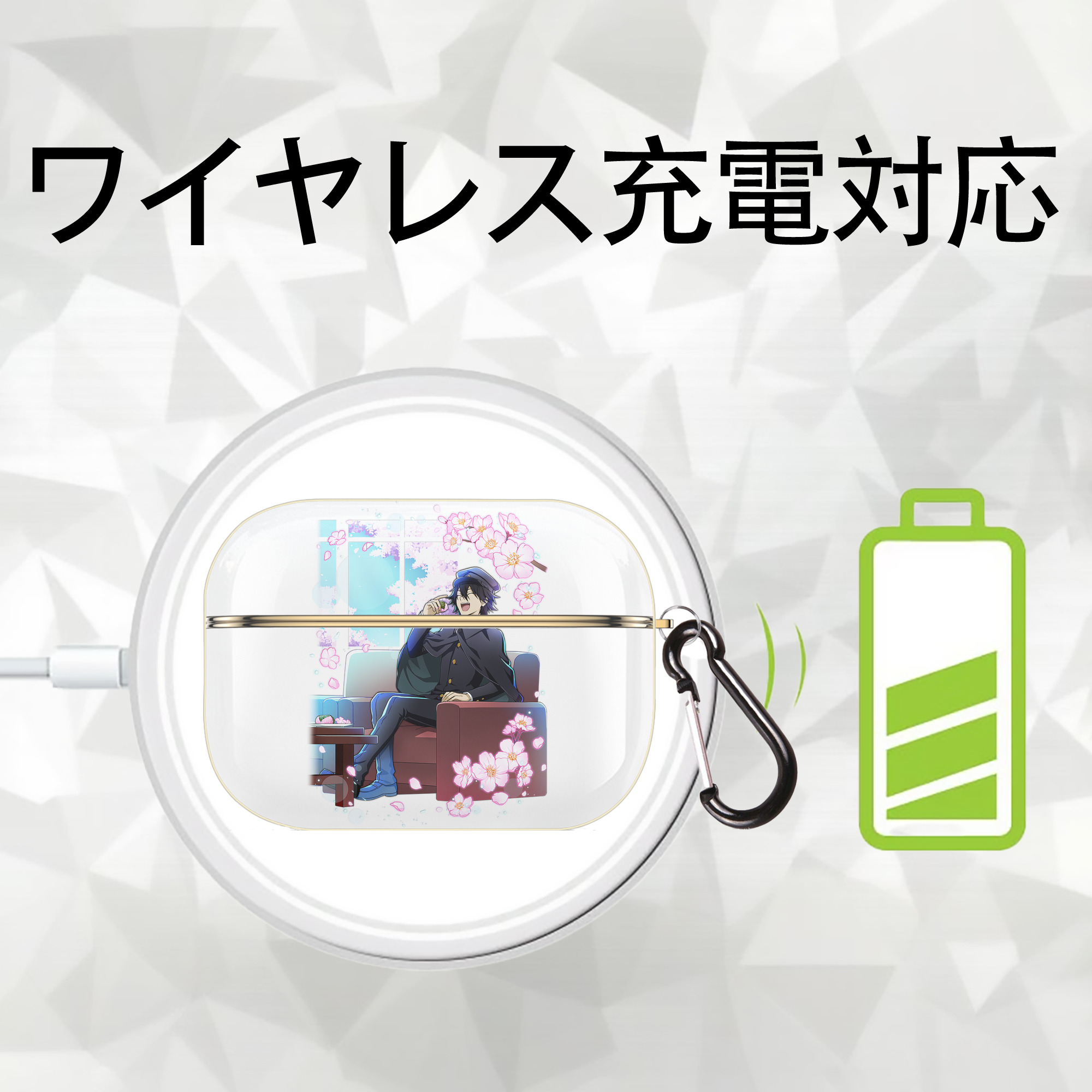 文豪ストレイドッグス Bungo Stray Dogs 【AirPods Pro用】ハードシェル保護ケース｜耐衝撃・防指紋・カラビナ付き商品仕様
