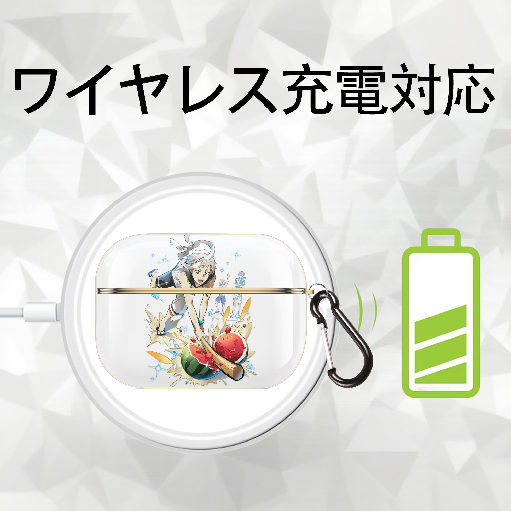文豪ストレイドッグス Bungo Stray Dogs 【AirPods Pro用】ハードシェル保護ケース｜耐衝撃・防指紋・カラビナ付き商品仕様