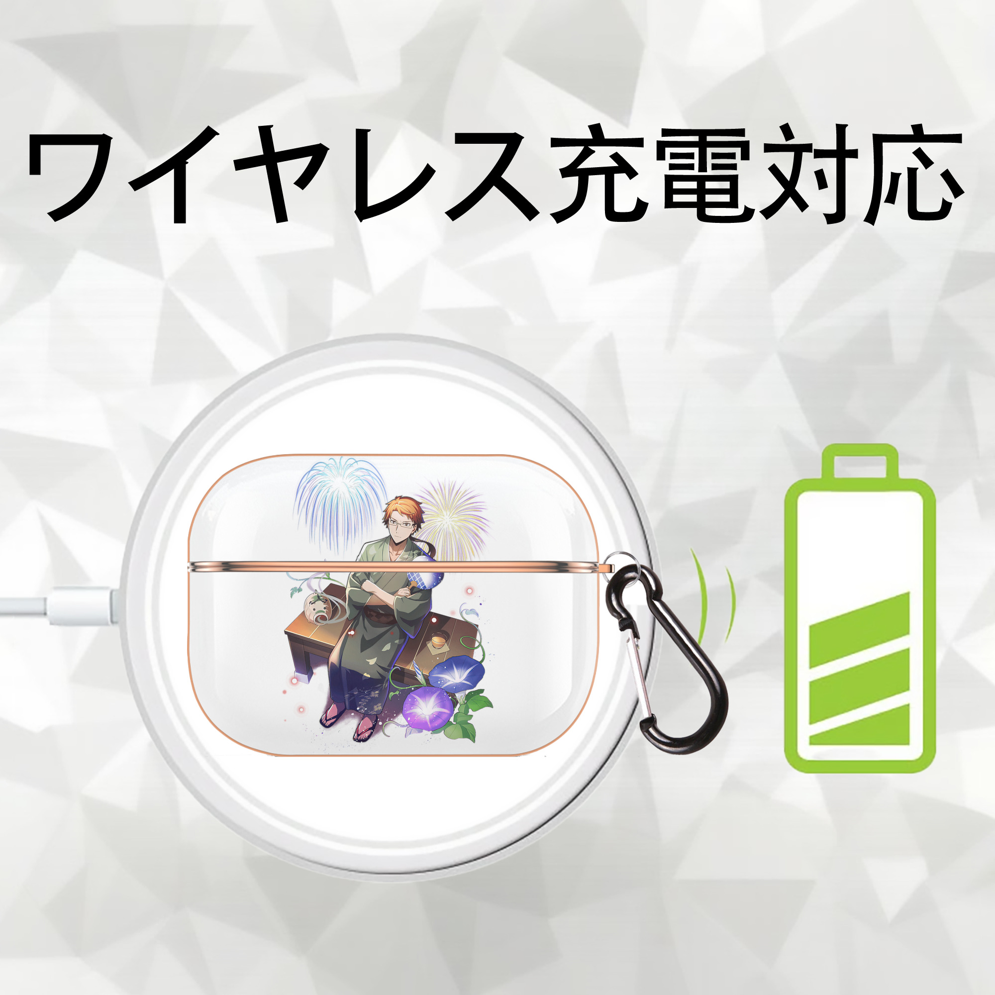 文豪ストレイドッグス Bungo Stray Dogs 【AirPods Pro用】ハードシェル保護ケース｜耐衝撃・防指紋・カラビナ付き商品仕様