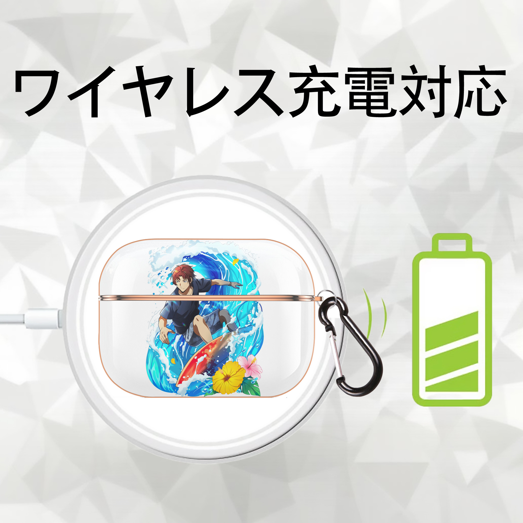 文豪ストレイドッグス Bungo Stray Dogs 【AirPods Pro用】ハードシェル保護ケース｜耐衝撃・防指紋・カラビナ付き商品仕様