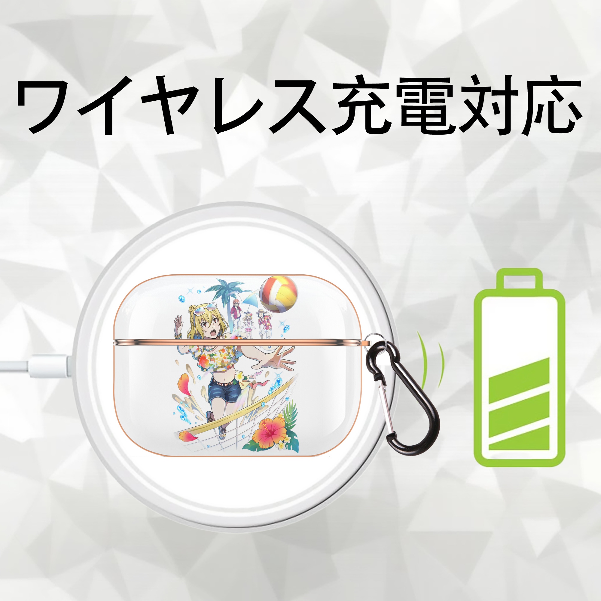 文豪ストレイドッグス Bungo Stray Dogs 【AirPods Pro用】ハードシェル保護ケース｜耐衝撃・防指紋・カラビナ付き商品仕様