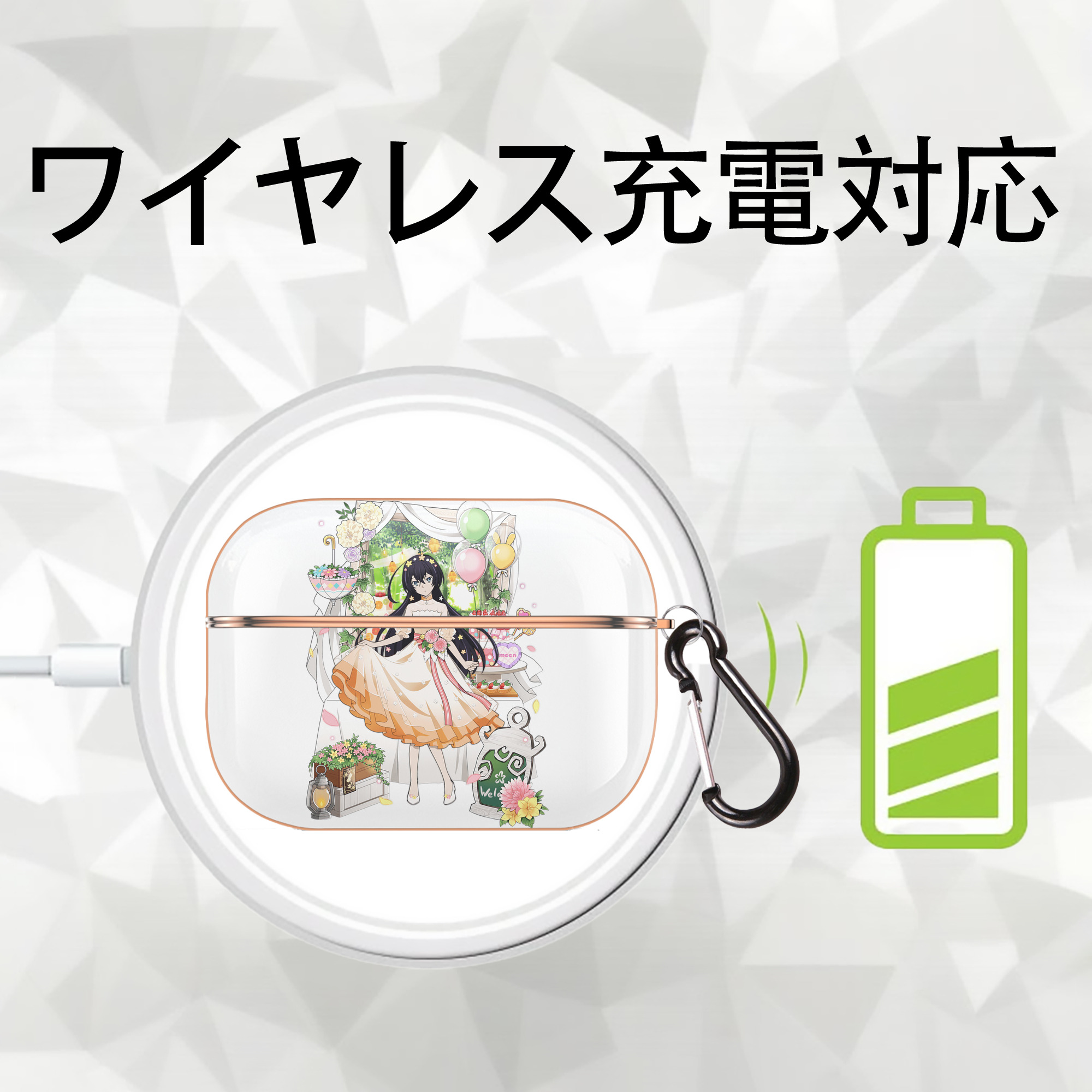 文豪ストレイドッグス Bungo Stray Dogs 【AirPods Pro用】ハードシェル保護ケース｜耐衝撃・防指紋・カラビナ付き商品仕様