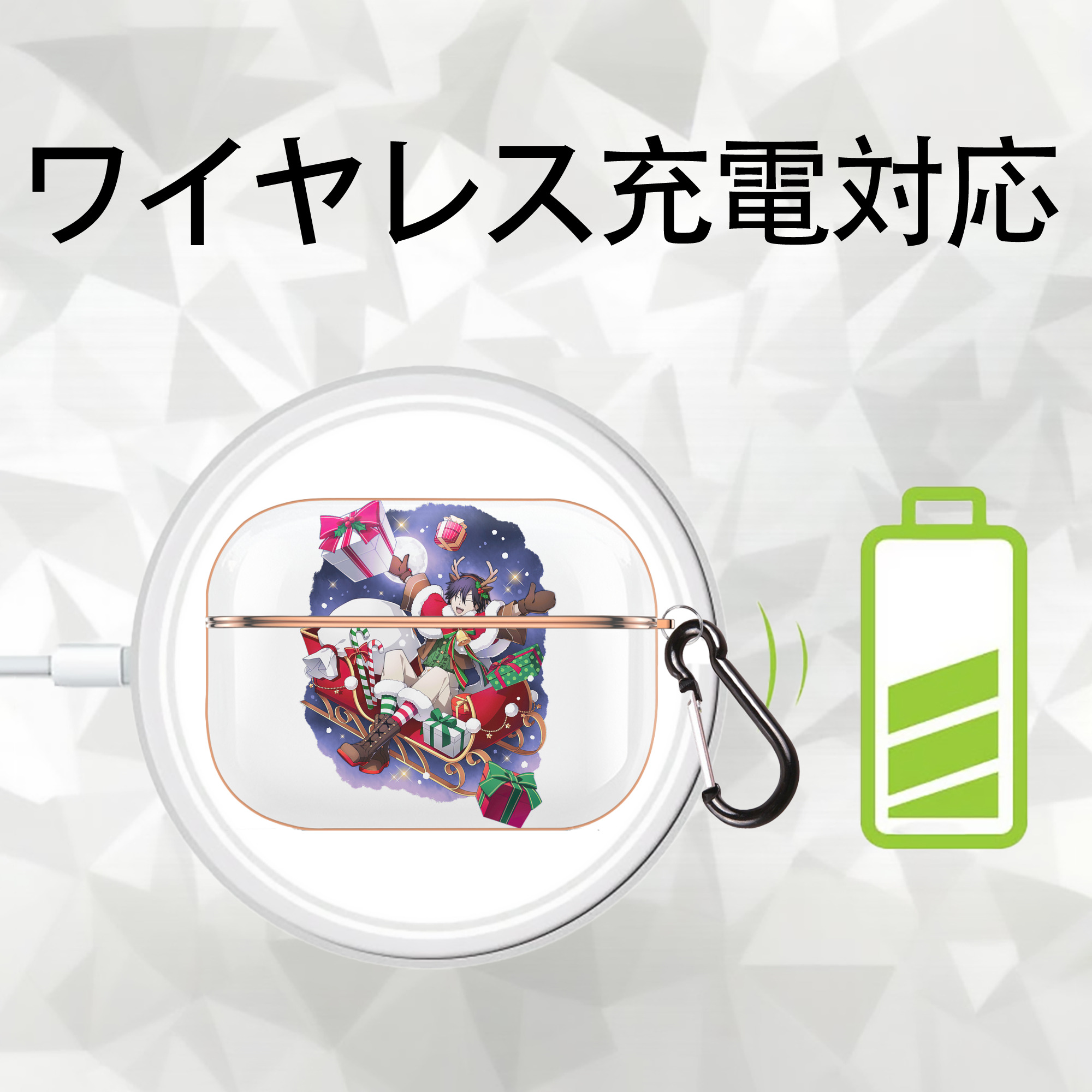 文豪ストレイドッグス Bungo Stray Dogs 【AirPods Pro用】ハードシェル保護ケース｜耐衝撃・防指紋・カラビナ付き商品仕様