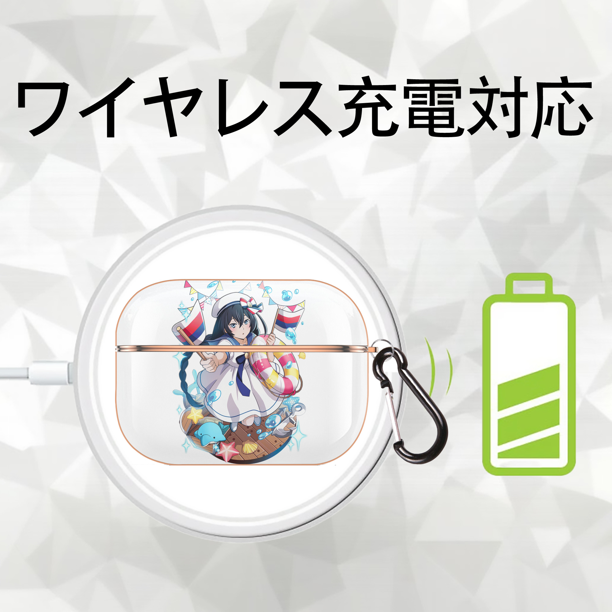 文豪ストレイドッグス Bungo Stray Dogs 【AirPods Pro用】ハードシェル保護ケース｜耐衝撃・防指紋・カラビナ付き商品仕様