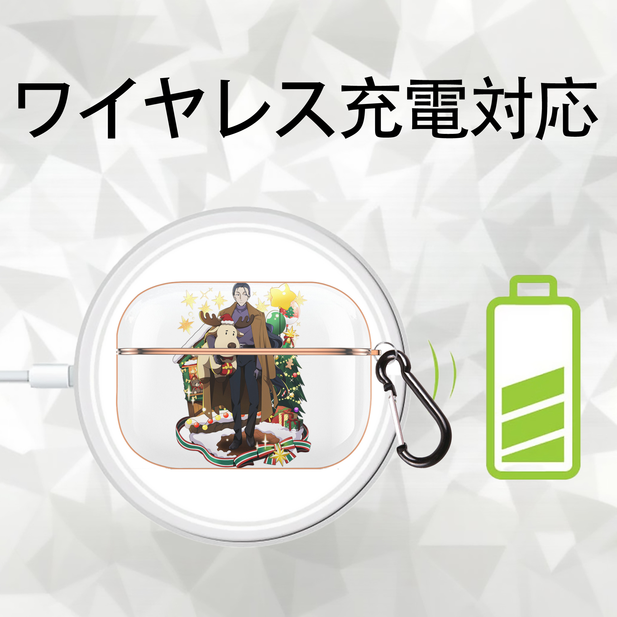 文豪ストレイドッグス Bungo Stray Dogs 【AirPods Pro用】ハードシェル保護ケース｜耐衝撃・防指紋・カラビナ付き商品仕様