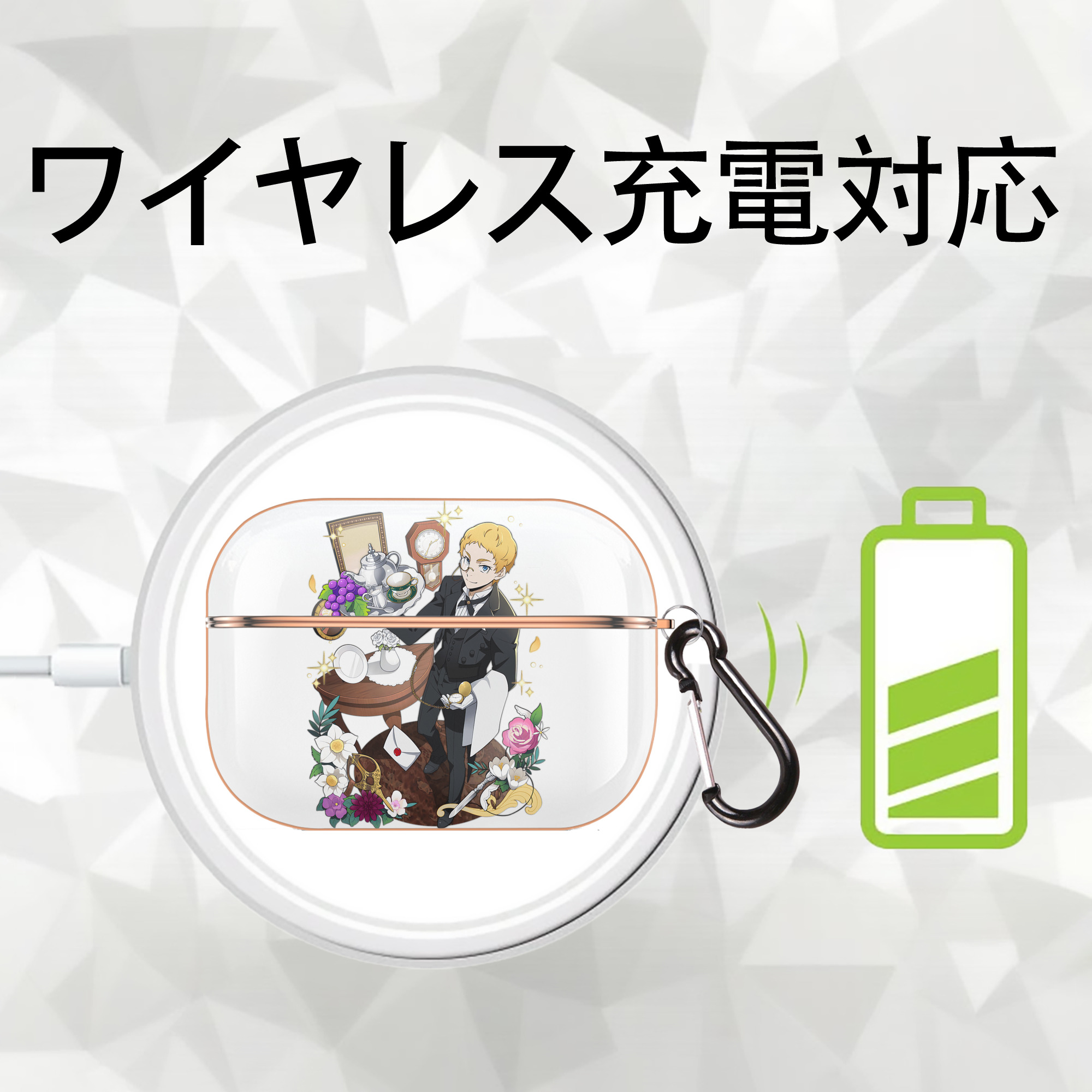 文豪ストレイドッグス Bungo Stray Dogs 【AirPods Pro用】ハードシェル保護ケース｜耐衝撃・防指紋・カラビナ付き商品仕様