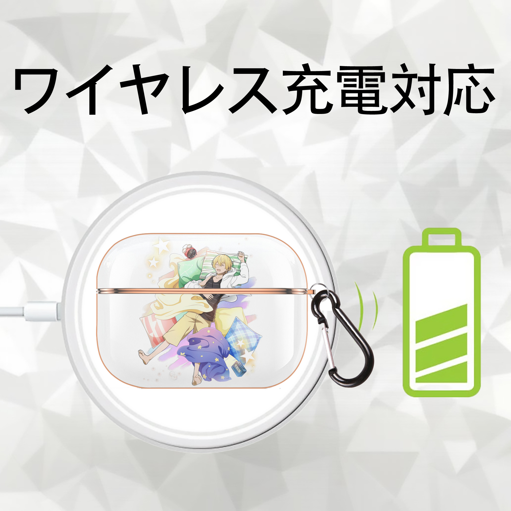 文豪ストレイドッグス Bungo Stray Dogs 【AirPods Pro用】ハードシェル保護ケース｜耐衝撃・防指紋・カラビナ付き商品仕様