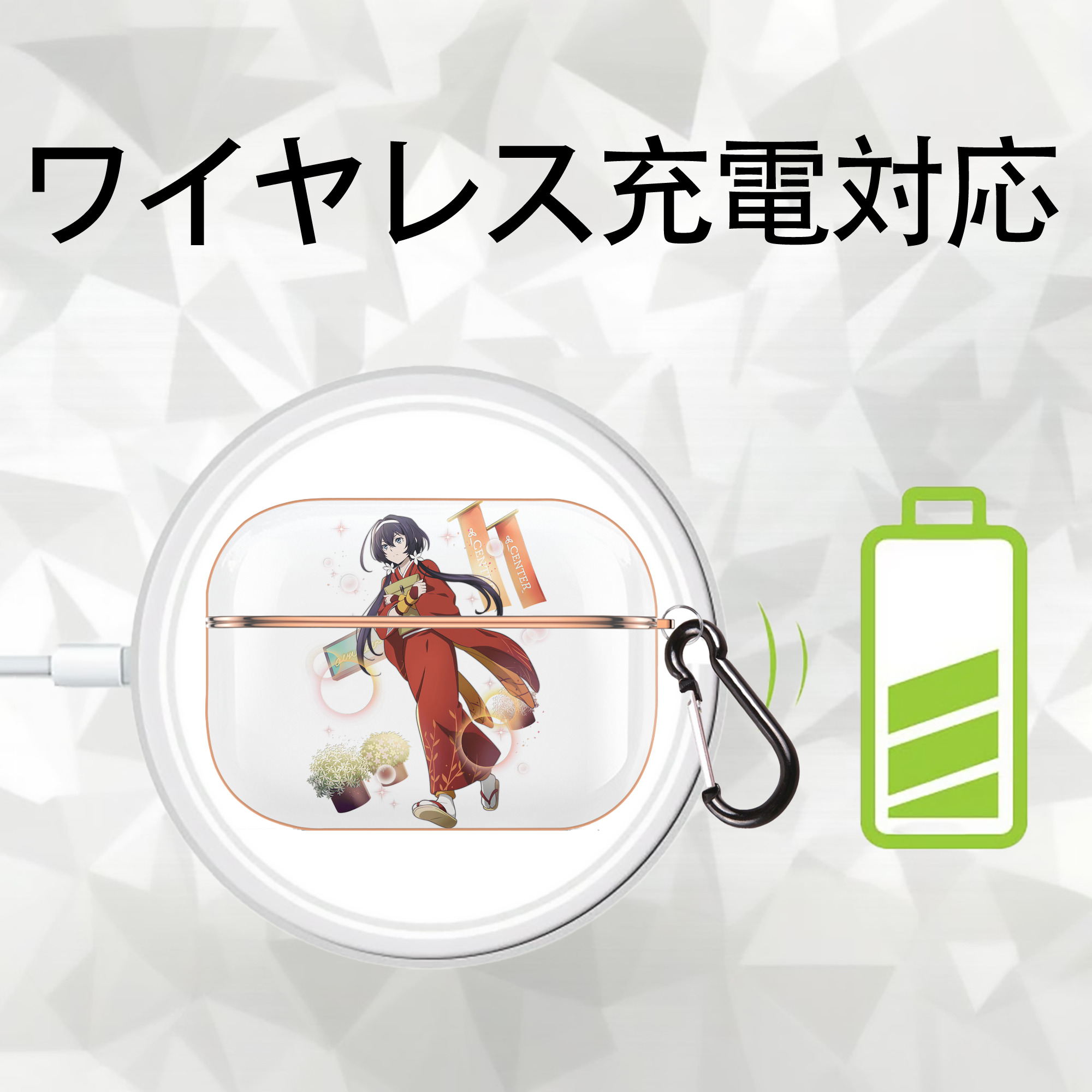 文豪ストレイドッグス Bungo Stray Dogs 【AirPods Pro用】ハードシェル保護ケース｜耐衝撃・防指紋・カラビナ付き商品仕様