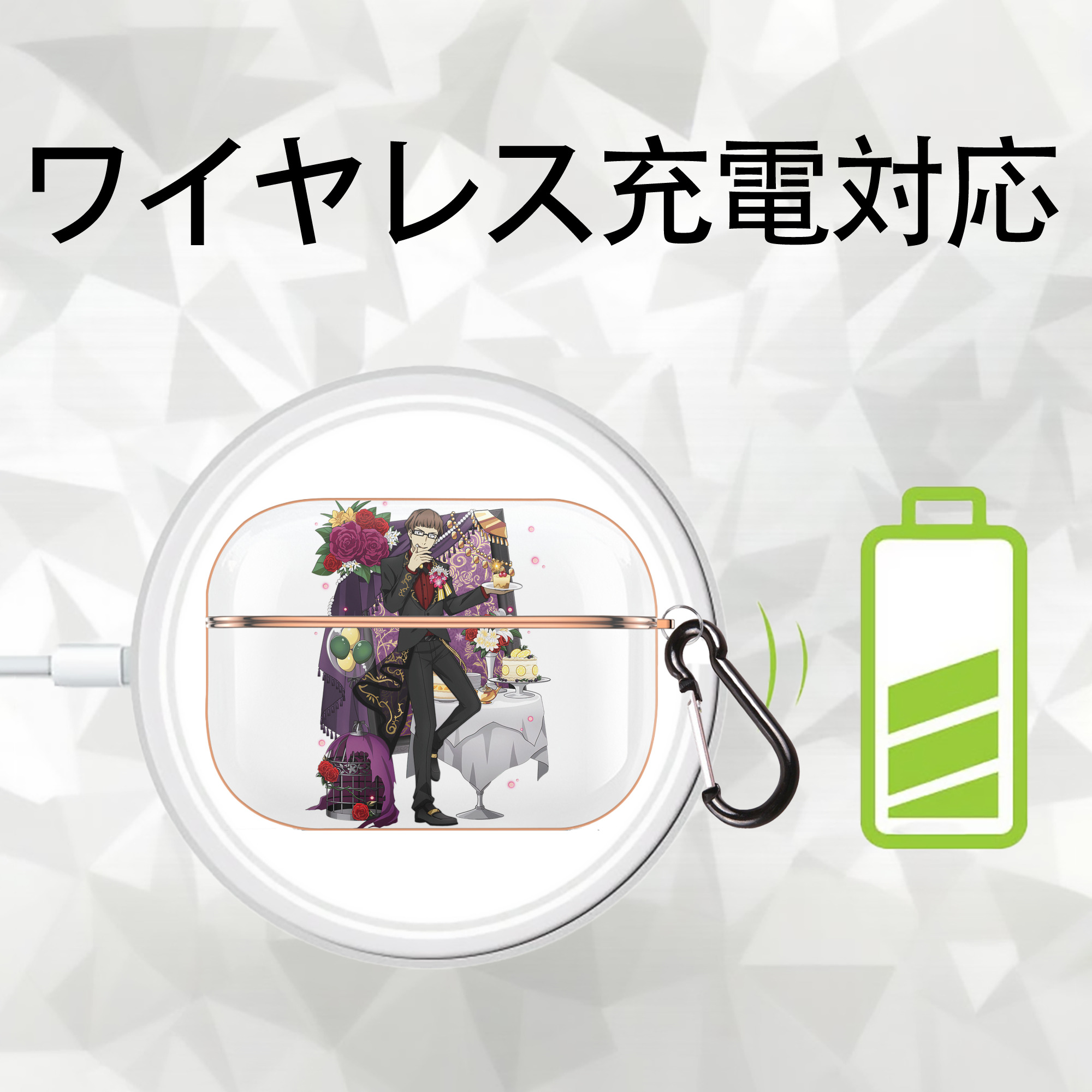 文豪ストレイドッグス Bungo Stray Dogs 【AirPods Pro用】ハードシェル保護ケース｜耐衝撃・防指紋・カラビナ付き商品仕様