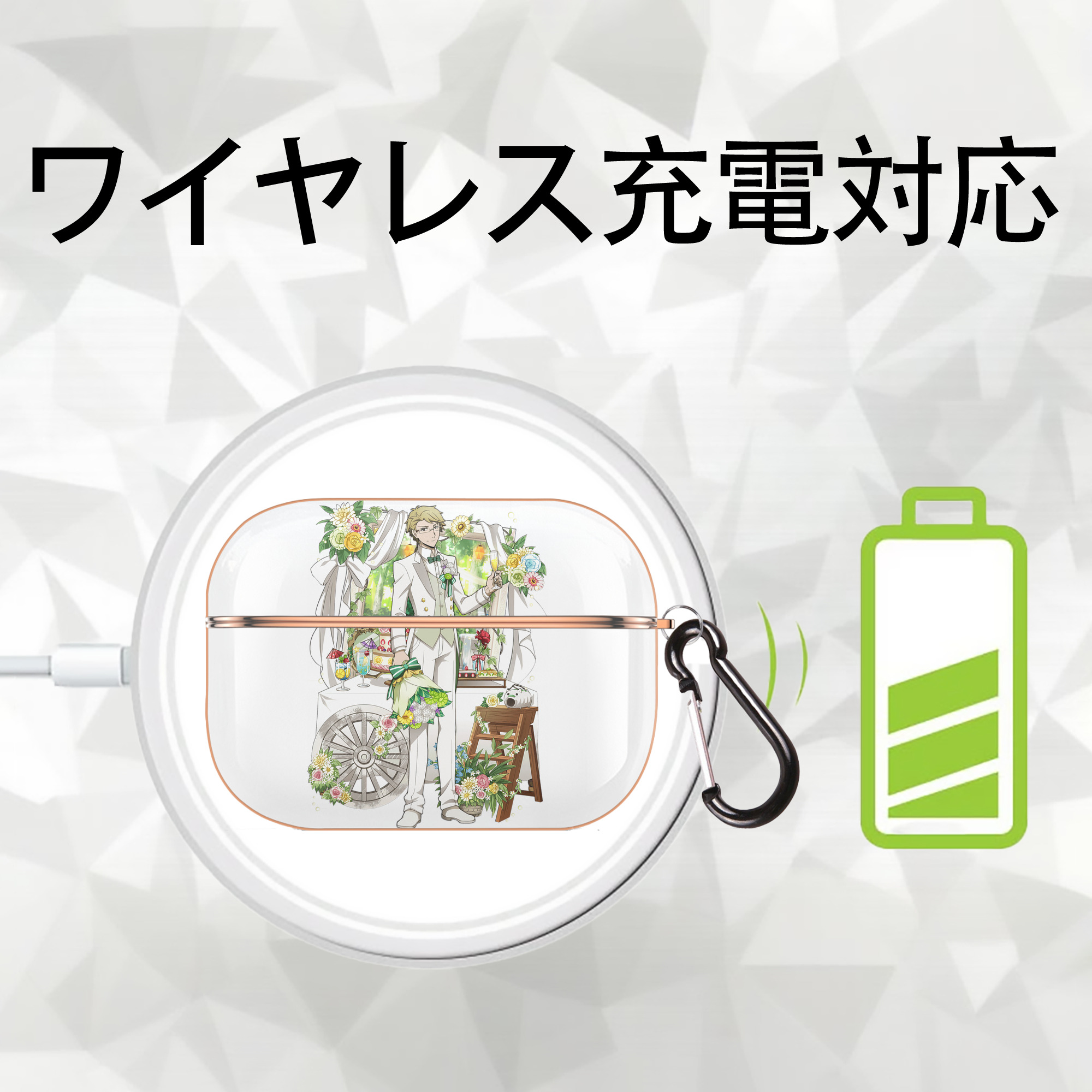文豪ストレイドッグス Bungo Stray Dogs 【AirPods Pro用】ハードシェル保護ケース｜耐衝撃・防指紋・カラビナ付き商品仕様