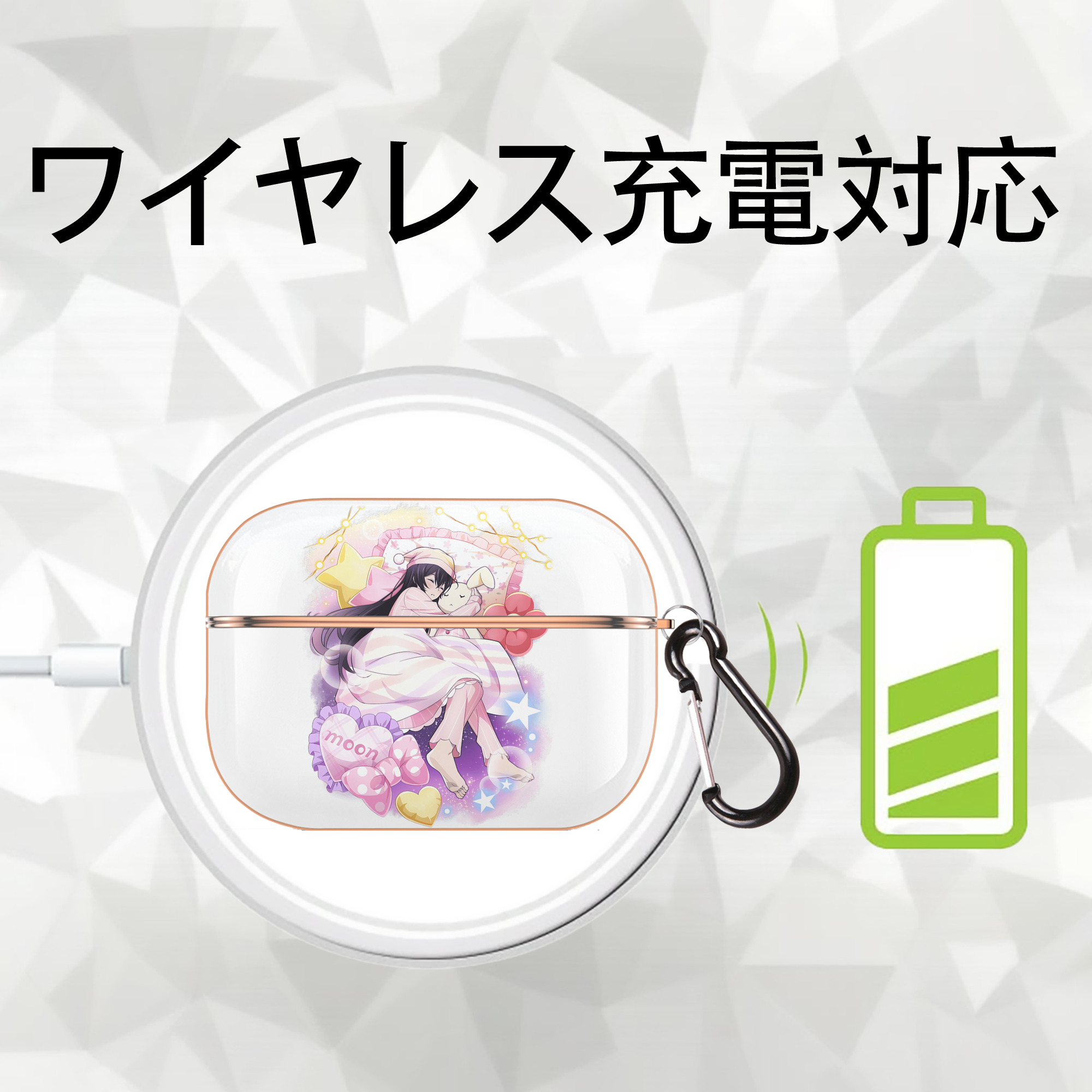 文豪ストレイドッグス Bungo Stray Dogs 【AirPods Pro用】ハードシェル保護ケース｜耐衝撃・防指紋・カラビナ付き商品仕様