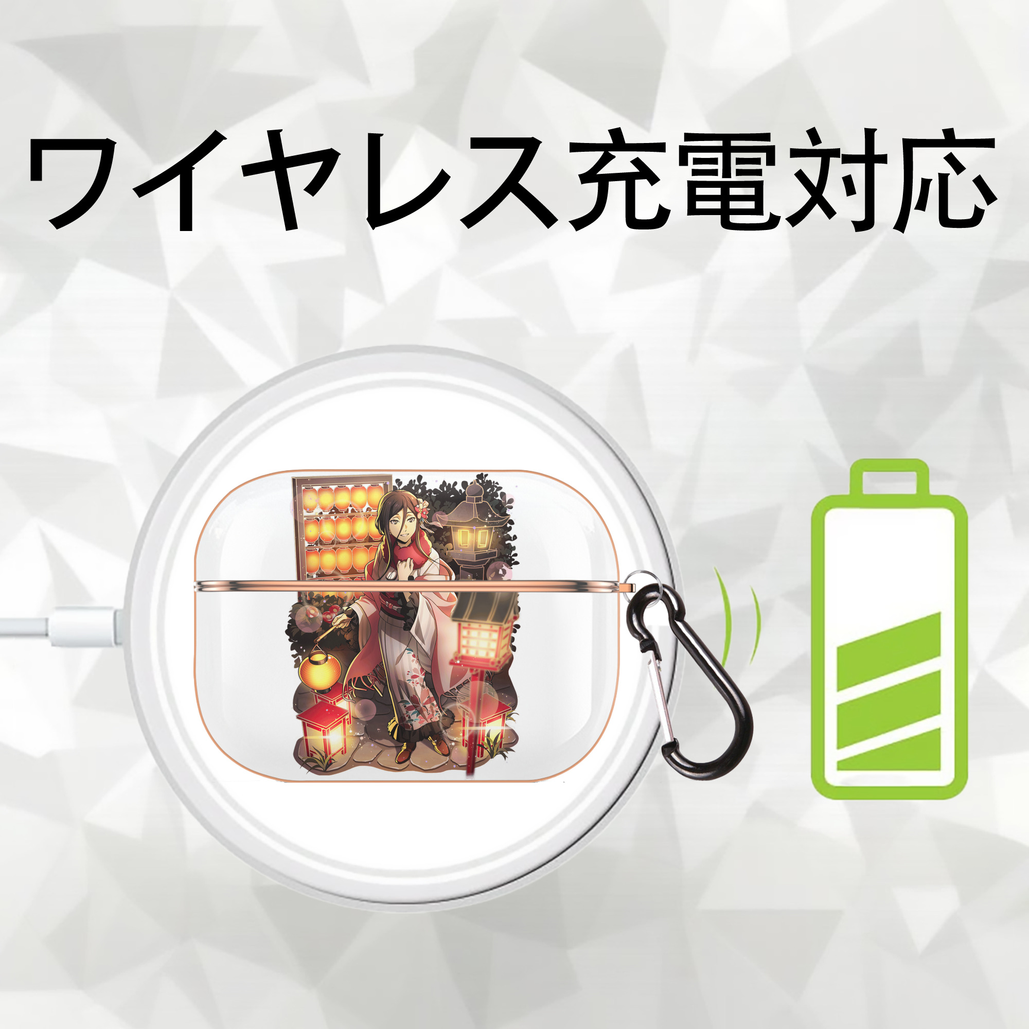 文豪ストレイドッグス Bungo Stray Dogs 【AirPods Pro用】ハードシェル保護ケース｜耐衝撃・防指紋・カラビナ付き商品仕様
