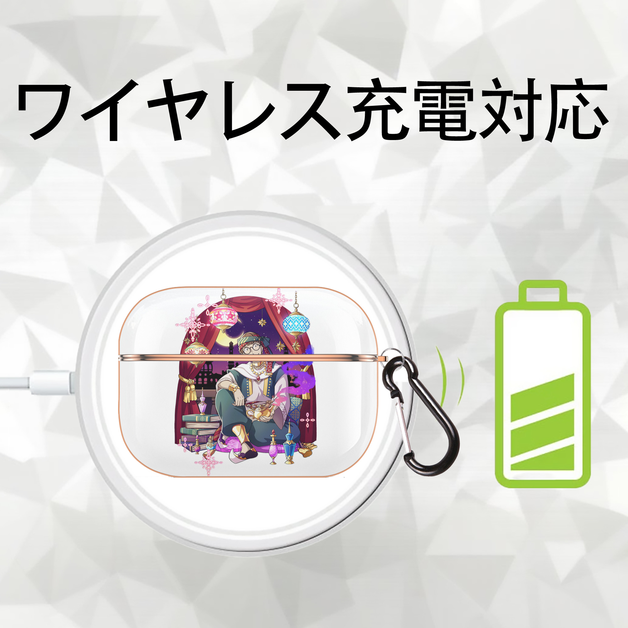 文豪ストレイドッグス Bungo Stray Dogs 【AirPods Pro用】ハードシェル保護ケース｜耐衝撃・防指紋・カラビナ付き商品仕様