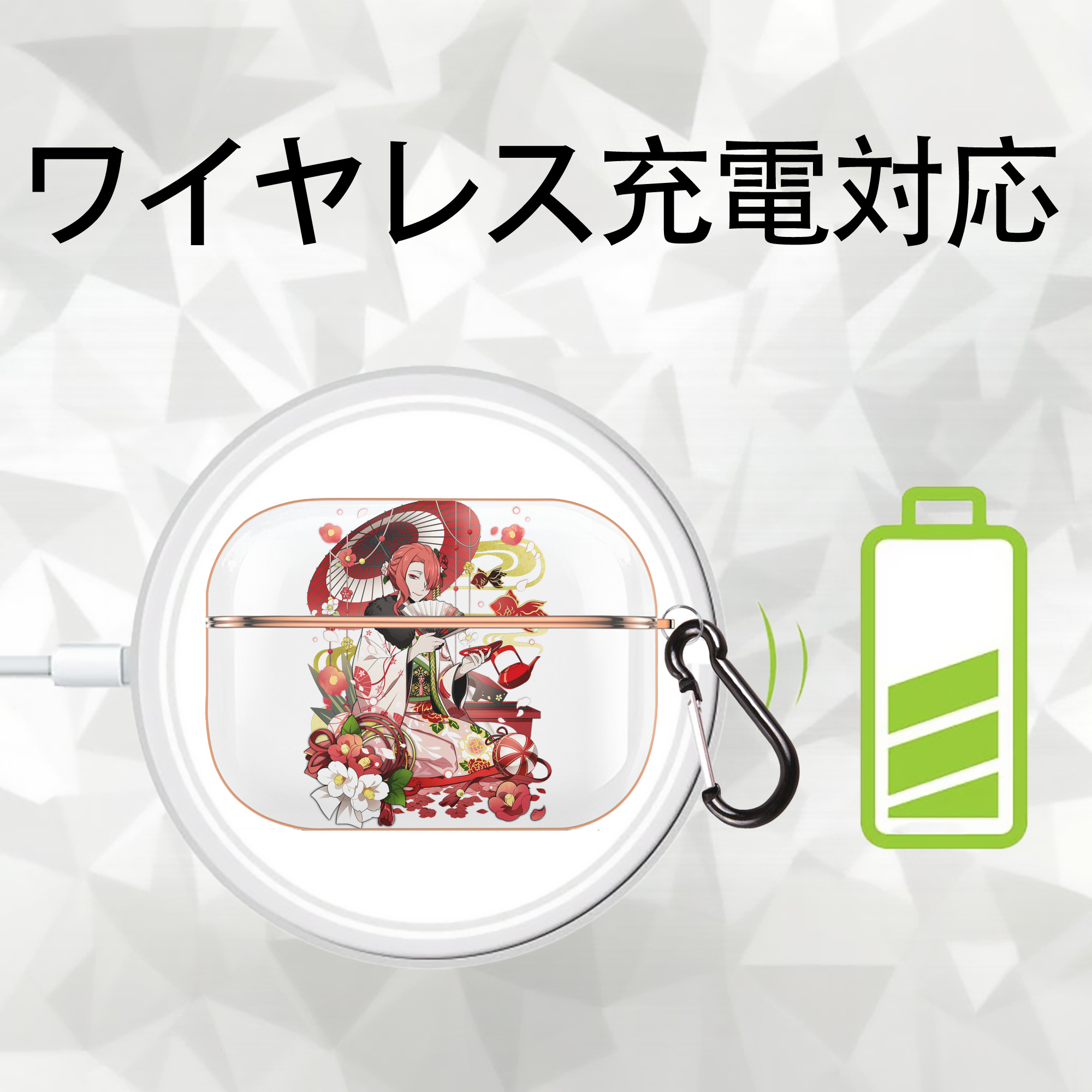 文豪ストレイドッグス Bungo Stray Dogs 【AirPods Pro用】ハードシェル保護ケース｜耐衝撃・防指紋・カラビナ付き商品仕様
