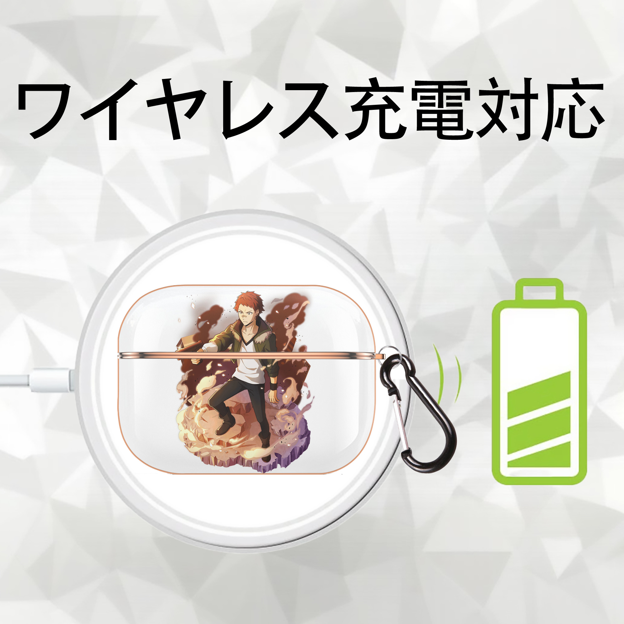 文豪ストレイドッグス Bungo Stray Dogs 【AirPods Pro用】ハードシェル保護ケース｜耐衝撃・防指紋・カラビナ付き商品仕様