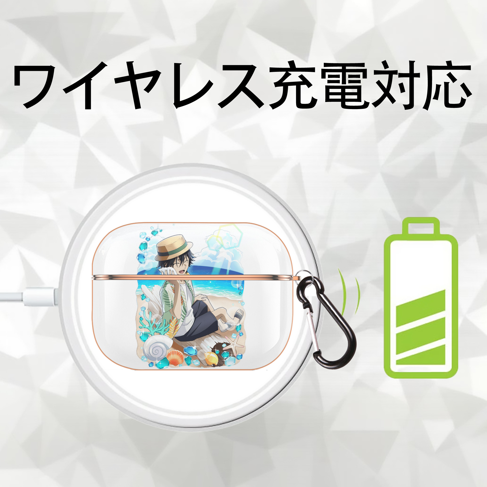 文豪ストレイドッグス Bungo Stray Dogs 【AirPods Pro用】ハードシェル保護ケース｜耐衝撃・防指紋・カラビナ付き商品仕様