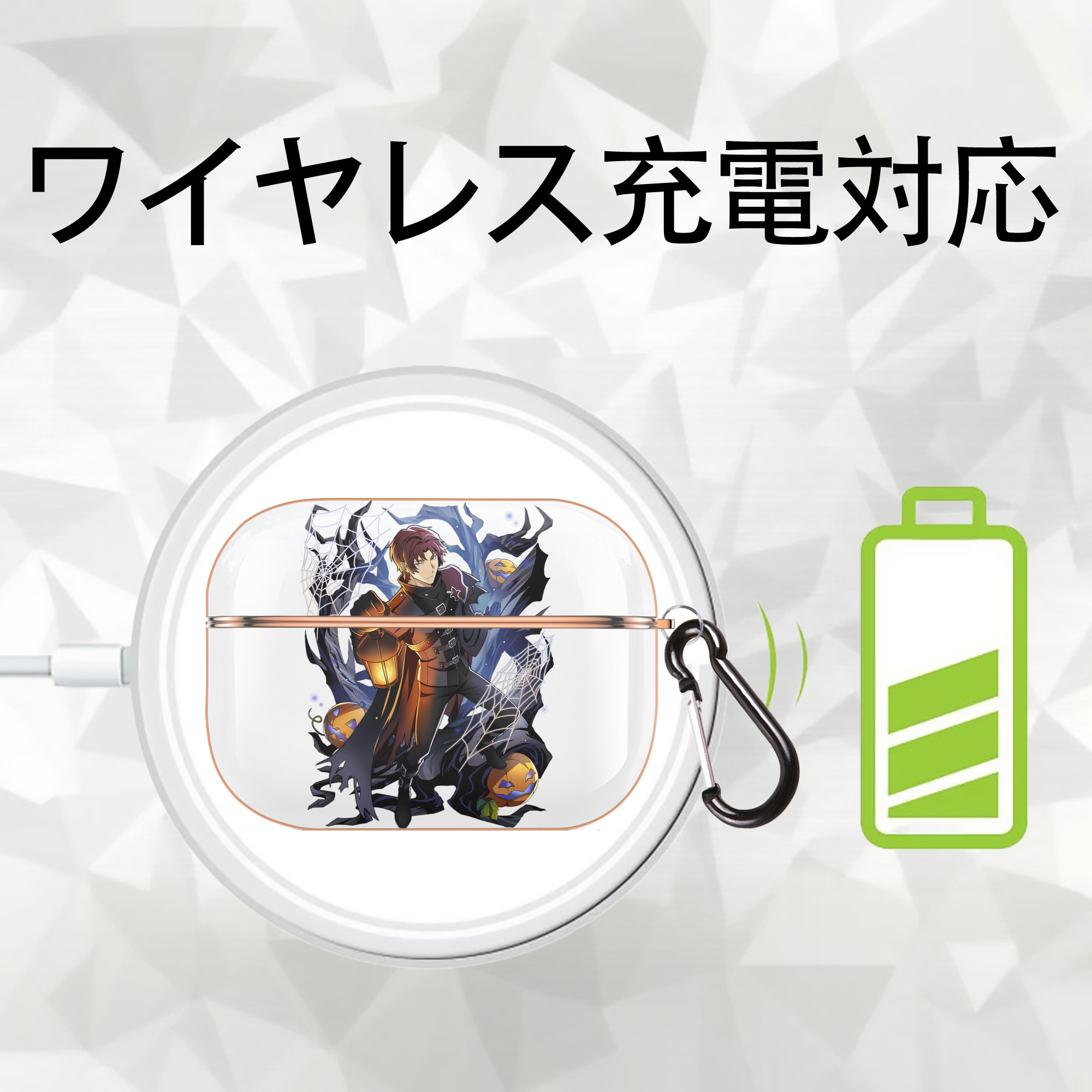 文豪ストレイドッグス Bungo Stray Dogs 【AirPods Pro用】ハードシェル保護ケース｜耐衝撃・防指紋・カラビナ付き商品仕様