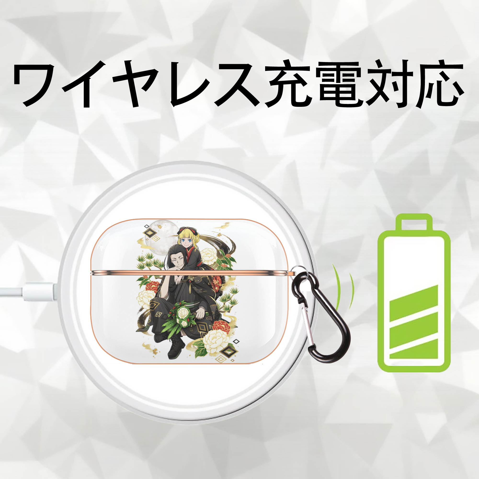 文豪ストレイドッグス Bungo Stray Dogs 【AirPods Pro用】ハードシェル保護ケース｜耐衝撃・防指紋・カラビナ付き商品仕様