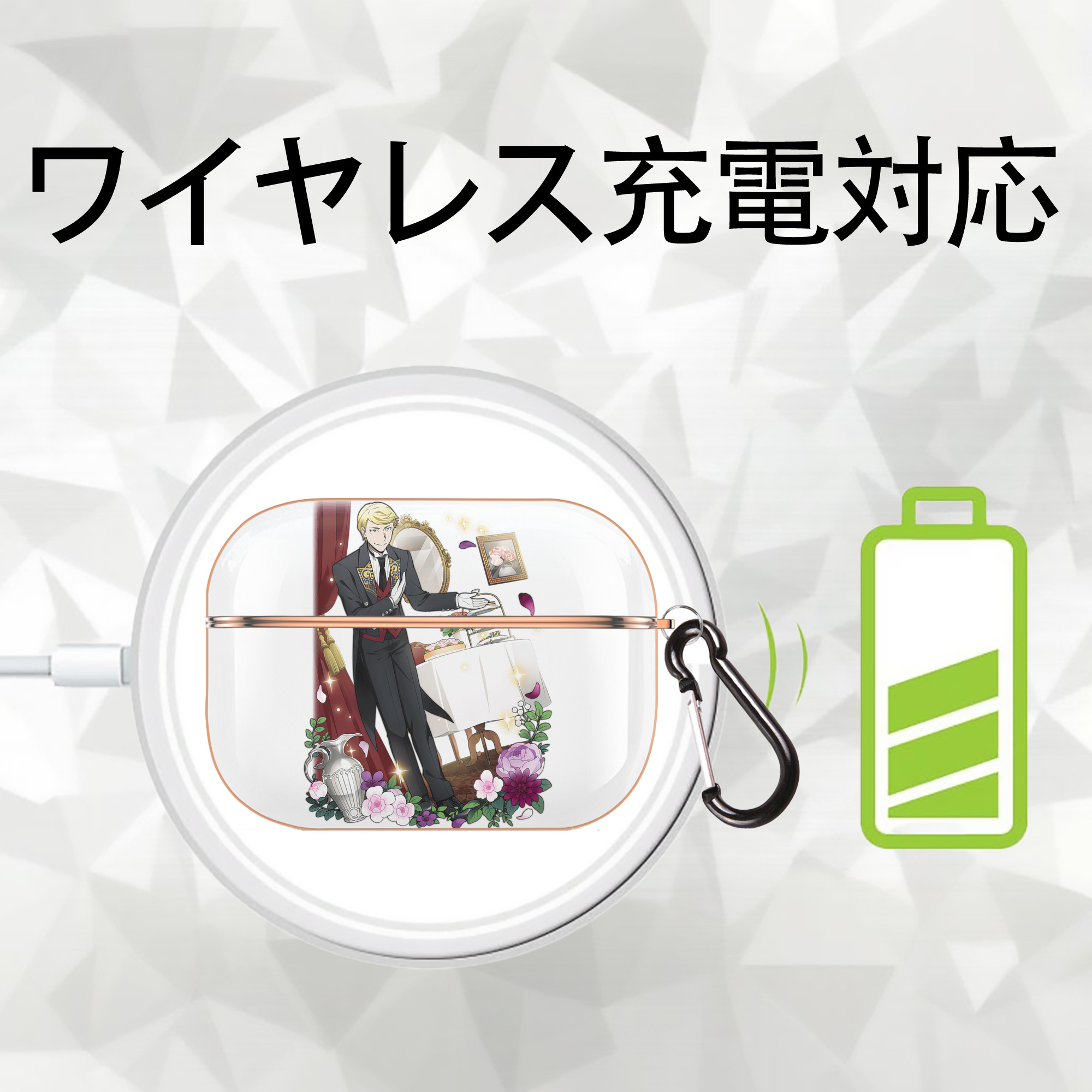 文豪ストレイドッグス Bungo Stray Dogs 【AirPods Pro用】ハードシェル保護ケース｜耐衝撃・防指紋・カラビナ付き商品仕様