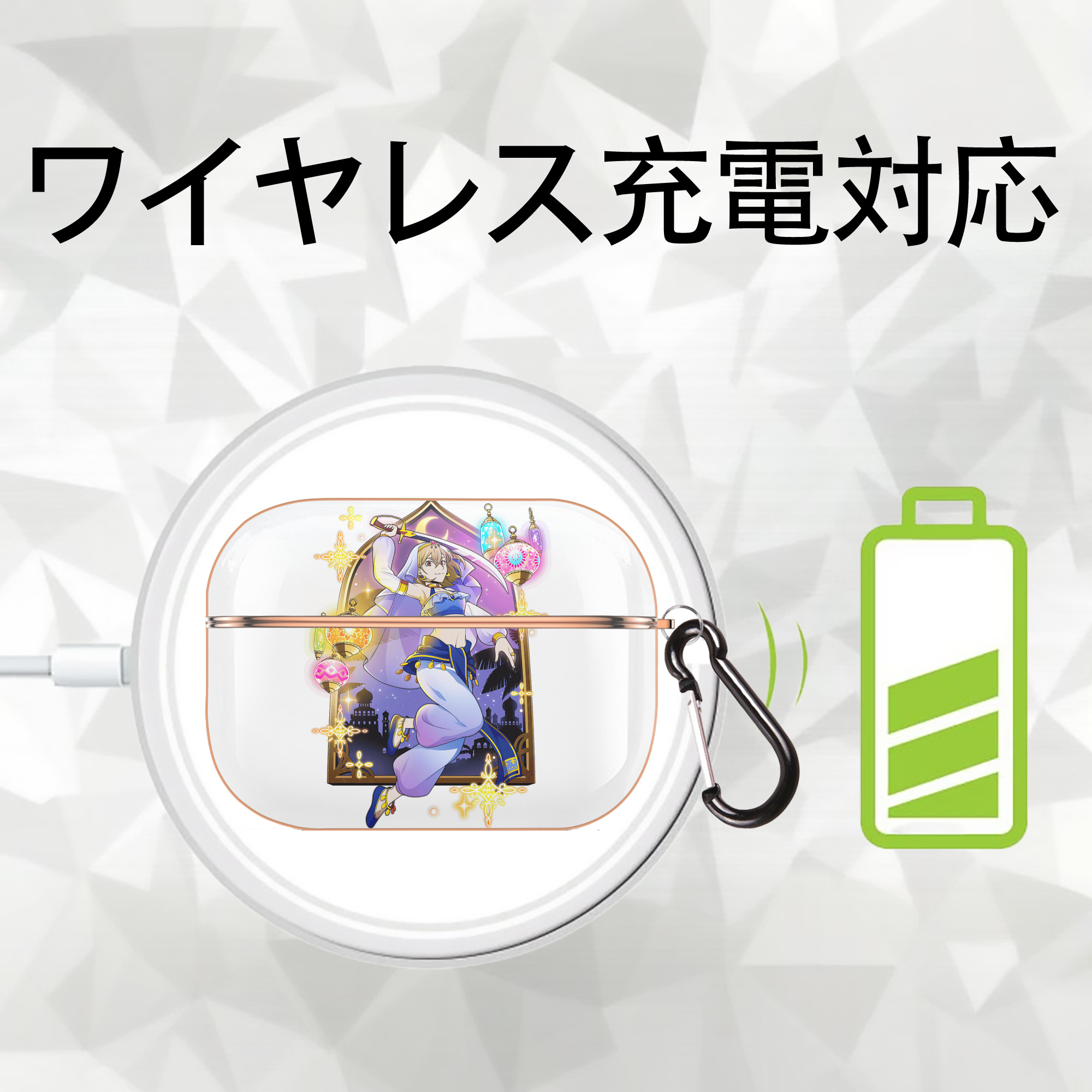 文豪ストレイドッグス Bungo Stray Dogs 【AirPods Pro用】ハードシェル保護ケース｜耐衝撃・防指紋・カラビナ付き商品仕様
