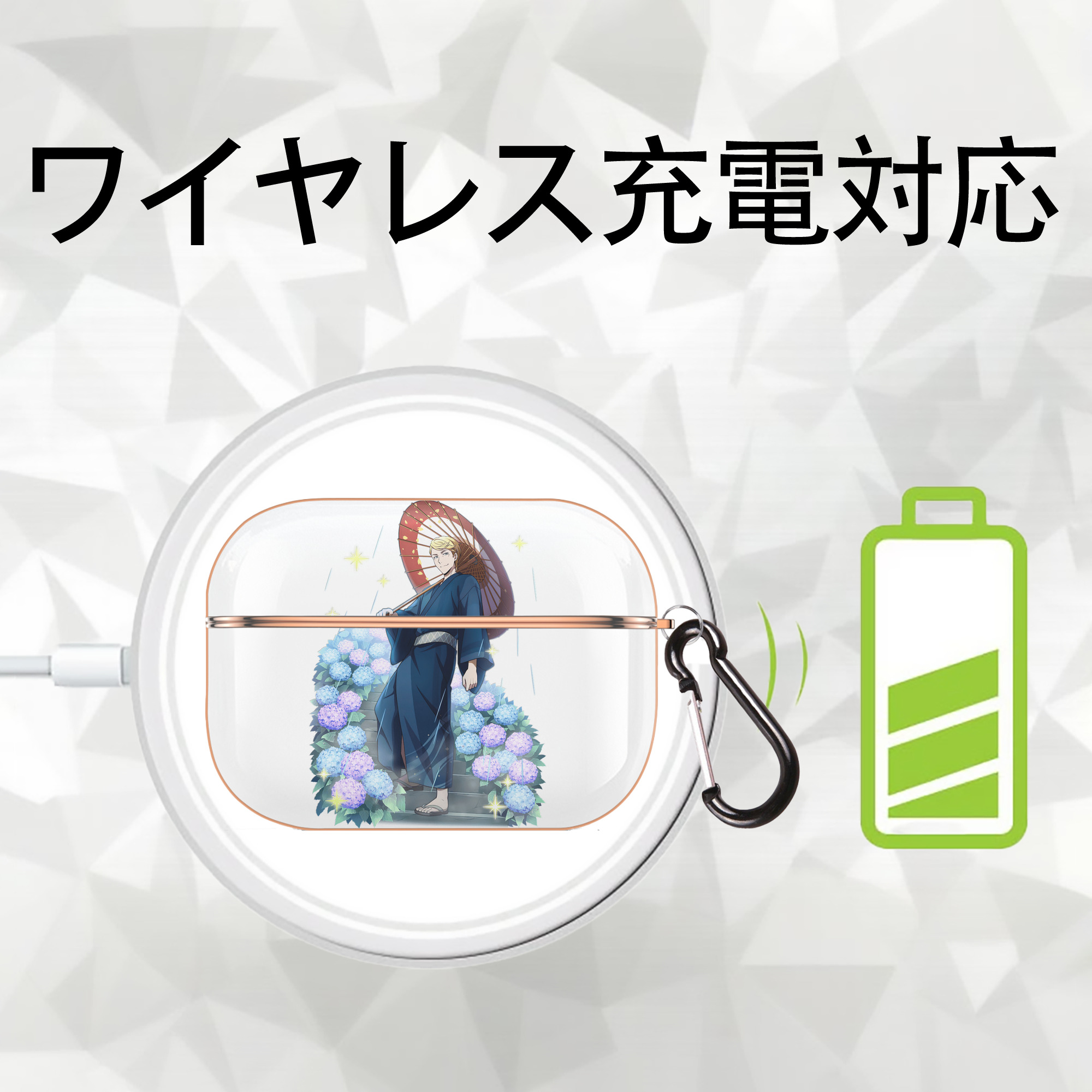 文豪ストレイドッグス Bungo Stray Dogs 【AirPods Pro用】ハードシェル保護ケース｜耐衝撃・防指紋・カラビナ付き商品仕様