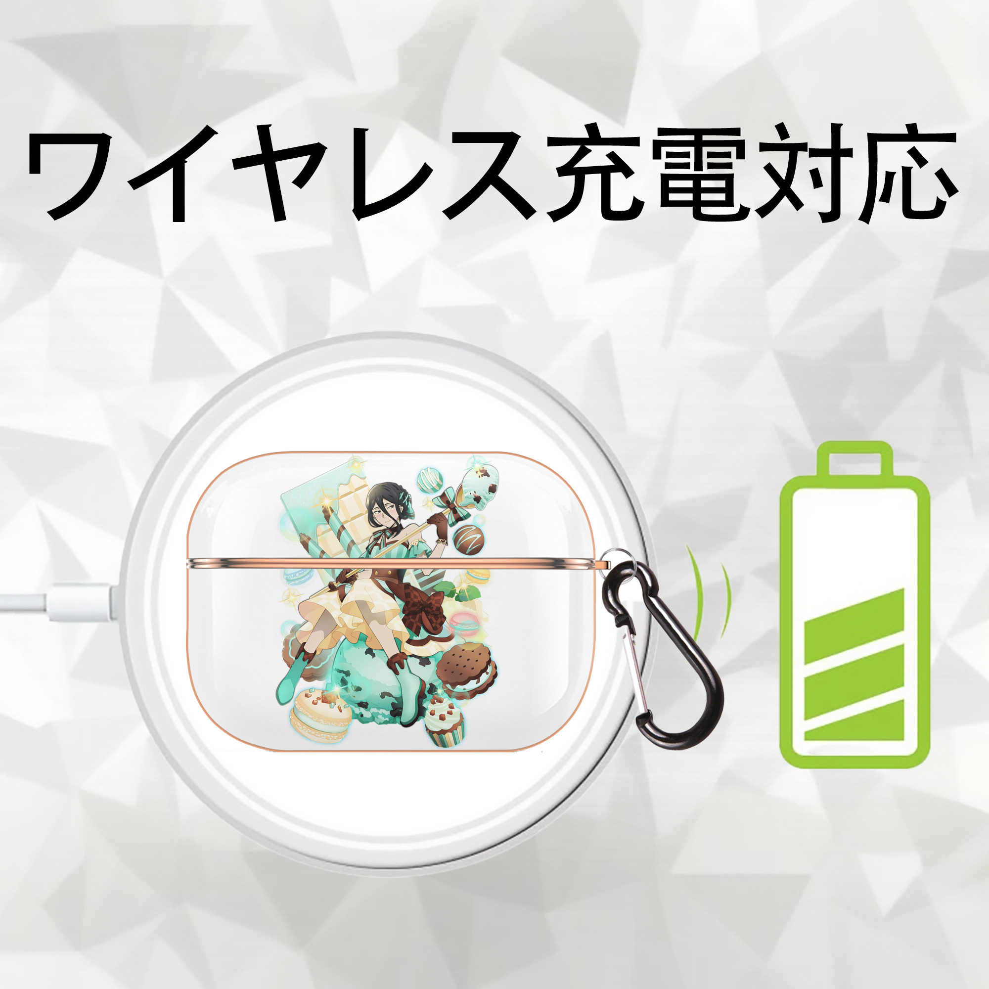 文豪ストレイドッグス Bungo Stray Dogs 【AirPods Pro用】ハードシェル保護ケース｜耐衝撃・防指紋・カラビナ付き商品仕様