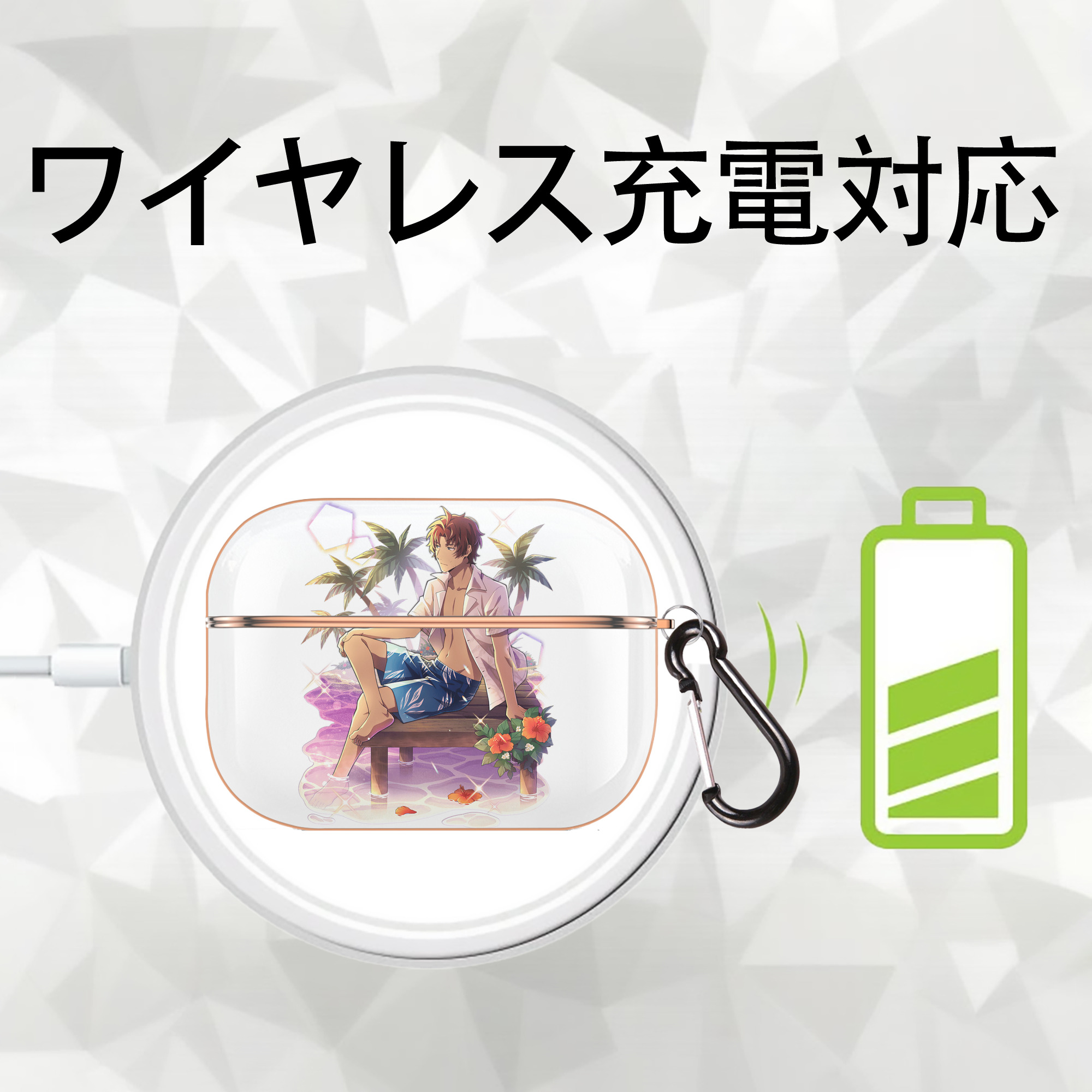 文豪ストレイドッグス Bungo Stray Dogs 【AirPods Pro用】ハードシェル保護ケース｜耐衝撃・防指紋・カラビナ付き商品仕様