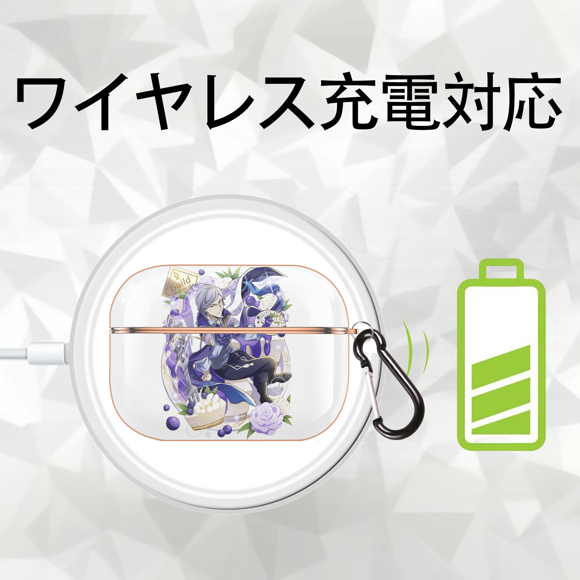 文豪ストレイドッグス Bungo Stray Dogs 【AirPods Pro用】ハードシェル保護ケース｜耐衝撃・防指紋・カラビナ付き商品仕様