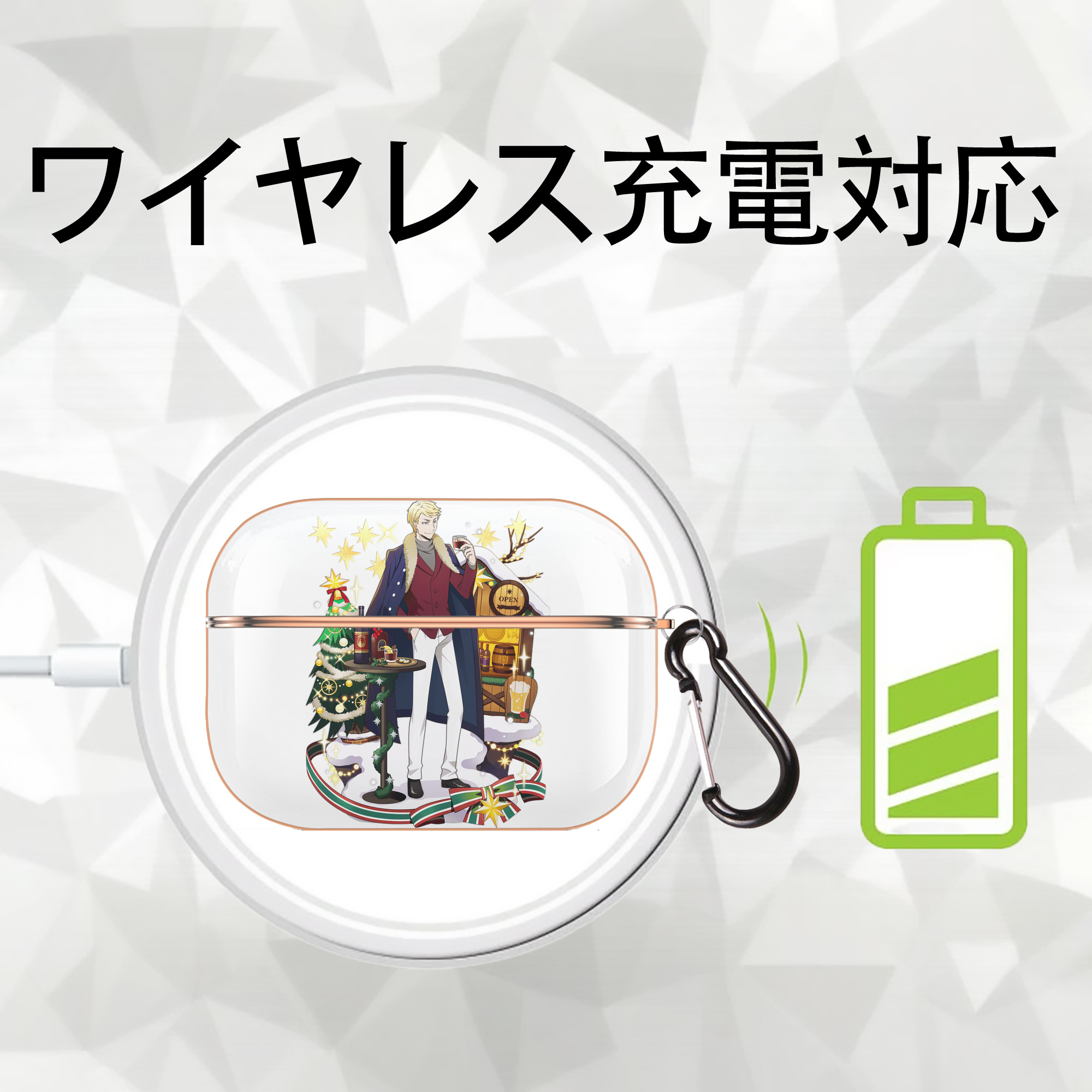 文豪ストレイドッグス Bungo Stray Dogs 【AirPods Pro用】ハードシェル保護ケース｜耐衝撃・防指紋・カラビナ付き商品仕様