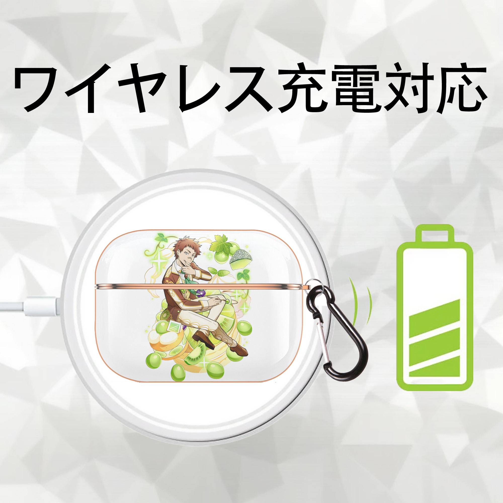 文豪ストレイドッグス Bungo Stray Dogs 【AirPods Pro用】ハードシェル保護ケース｜耐衝撃・防指紋・カラビナ付き商品仕様