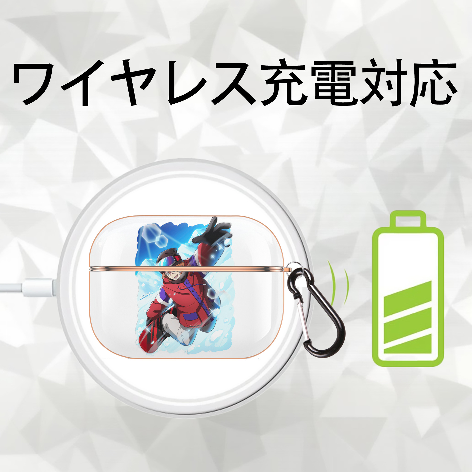 文豪ストレイドッグス Bungo Stray Dogs 【AirPods Pro用】ハードシェル保護ケース｜耐衝撃・防指紋・カラビナ付き商品仕様