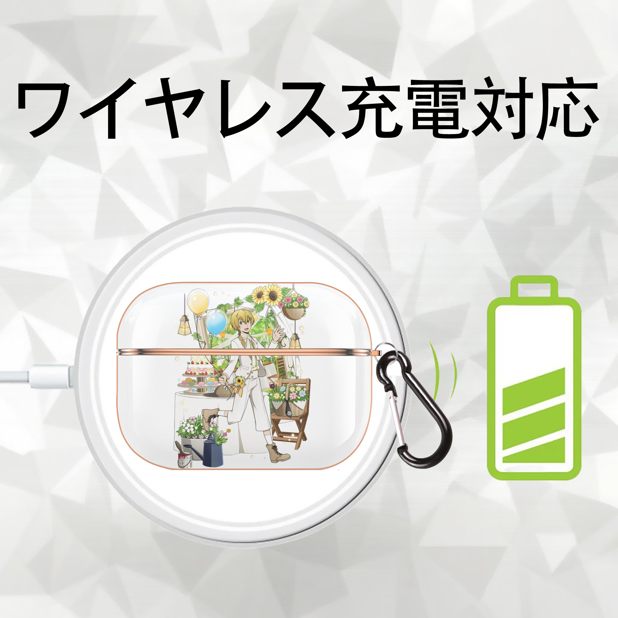 文豪ストレイドッグス Bungo Stray Dogs 【AirPods Pro用】ハードシェル保護ケース｜耐衝撃・防指紋・カラビナ付き商品仕様