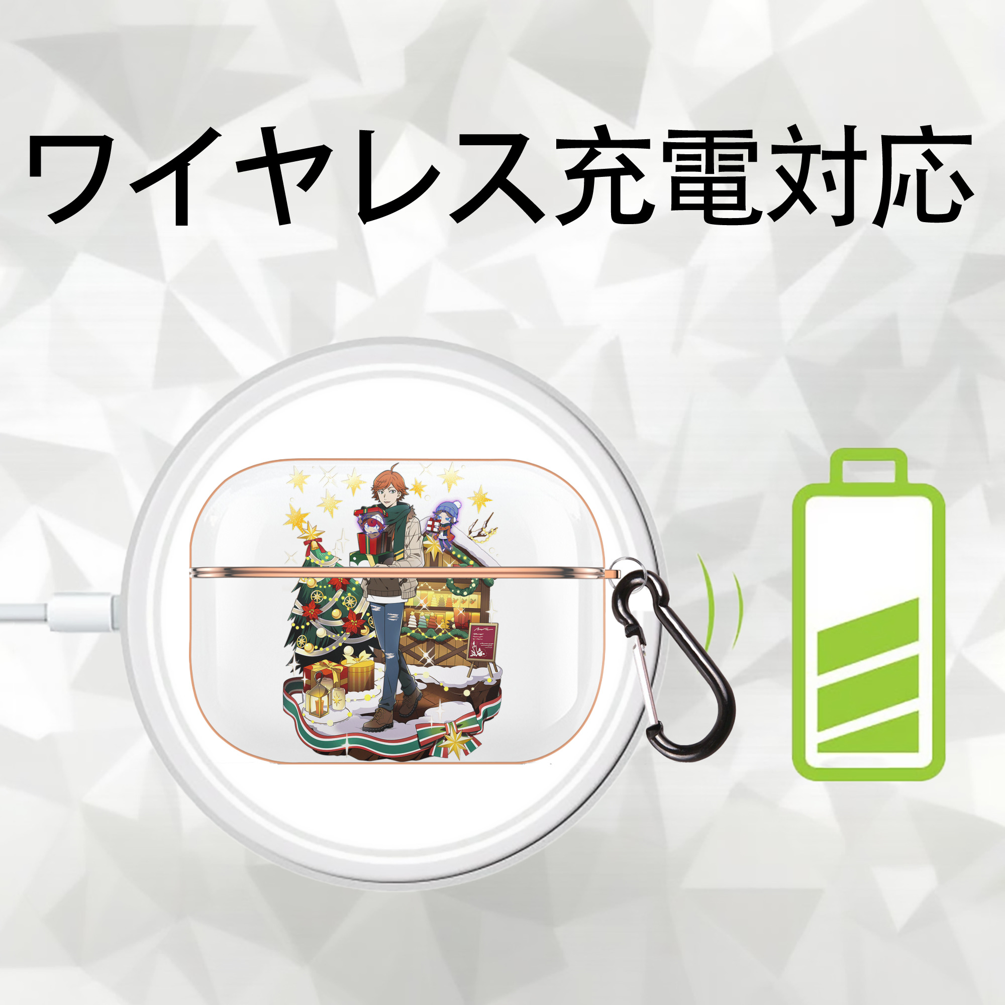 文豪ストレイドッグス Bungo Stray Dogs 【AirPods Pro用】ハードシェル保護ケース｜耐衝撃・防指紋・カラビナ付き商品仕様