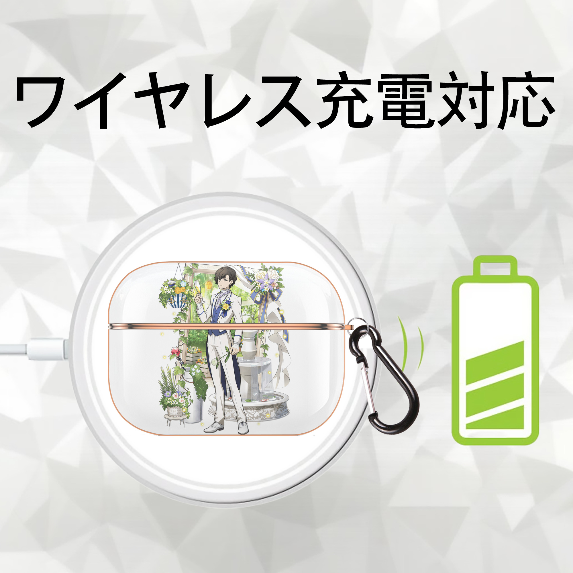 文豪ストレイドッグス Bungo Stray Dogs 【AirPods Pro用】ハードシェル保護ケース｜耐衝撃・防指紋・カラビナ付き商品仕様
