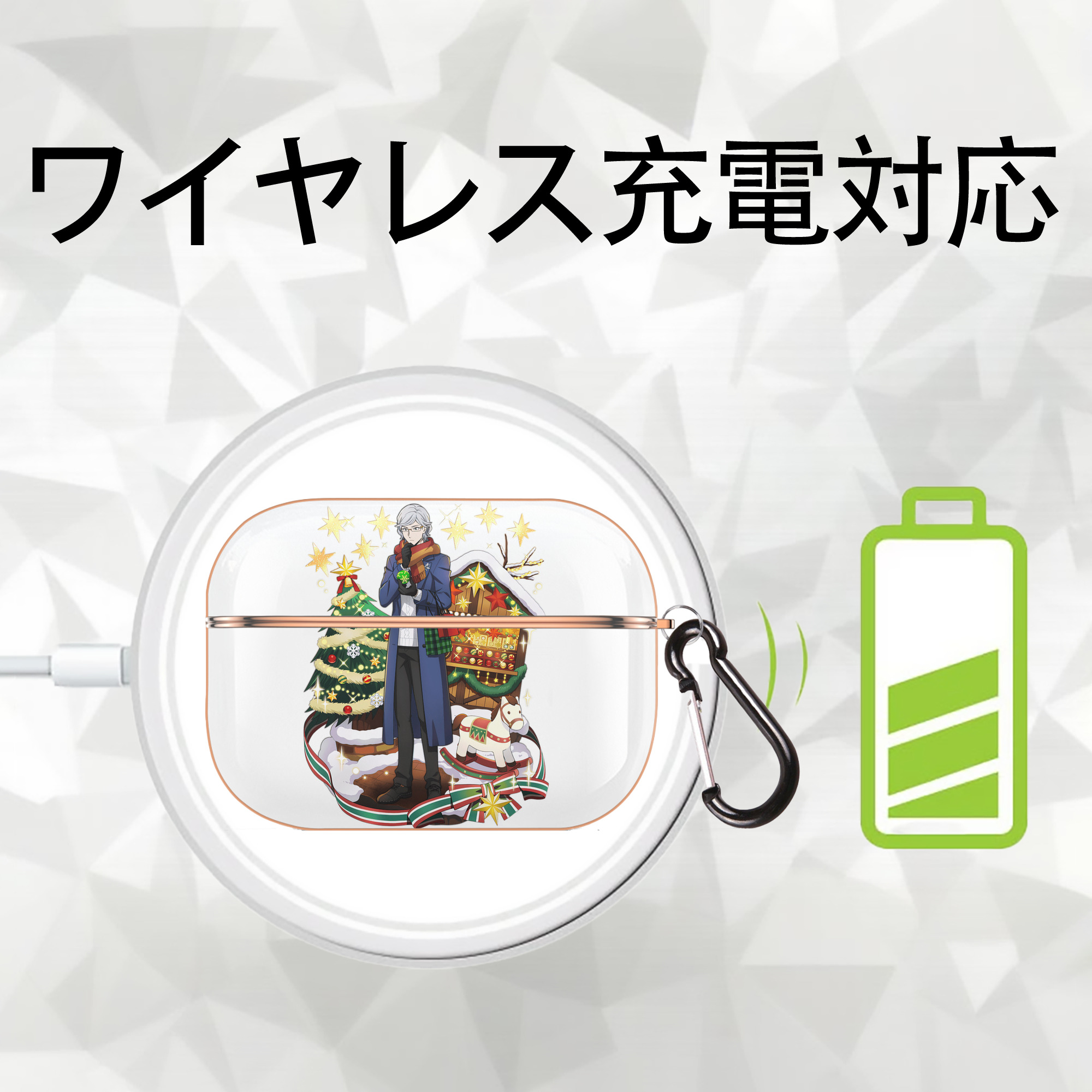 文豪ストレイドッグス Bungo Stray Dogs 【AirPods Pro用】ハードシェル保護ケース｜耐衝撃・防指紋・カラビナ付き商品仕様