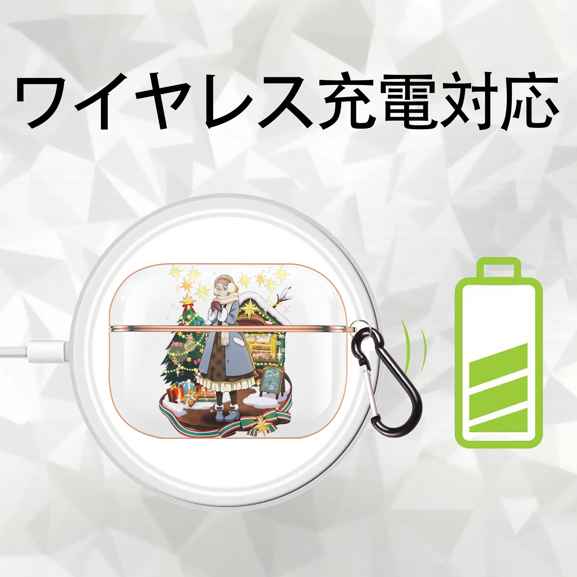 文豪ストレイドッグス Bungo Stray Dogs 【AirPods Pro用】ハードシェル保護ケース｜耐衝撃・防指紋・カラビナ付き商品仕様